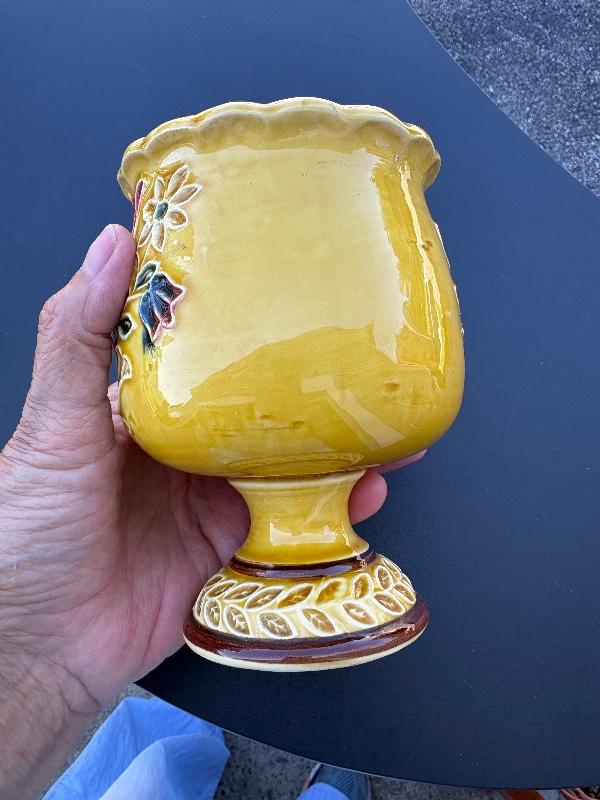 Napcoware Pedestal Planter Vase floral C 7540 mid century