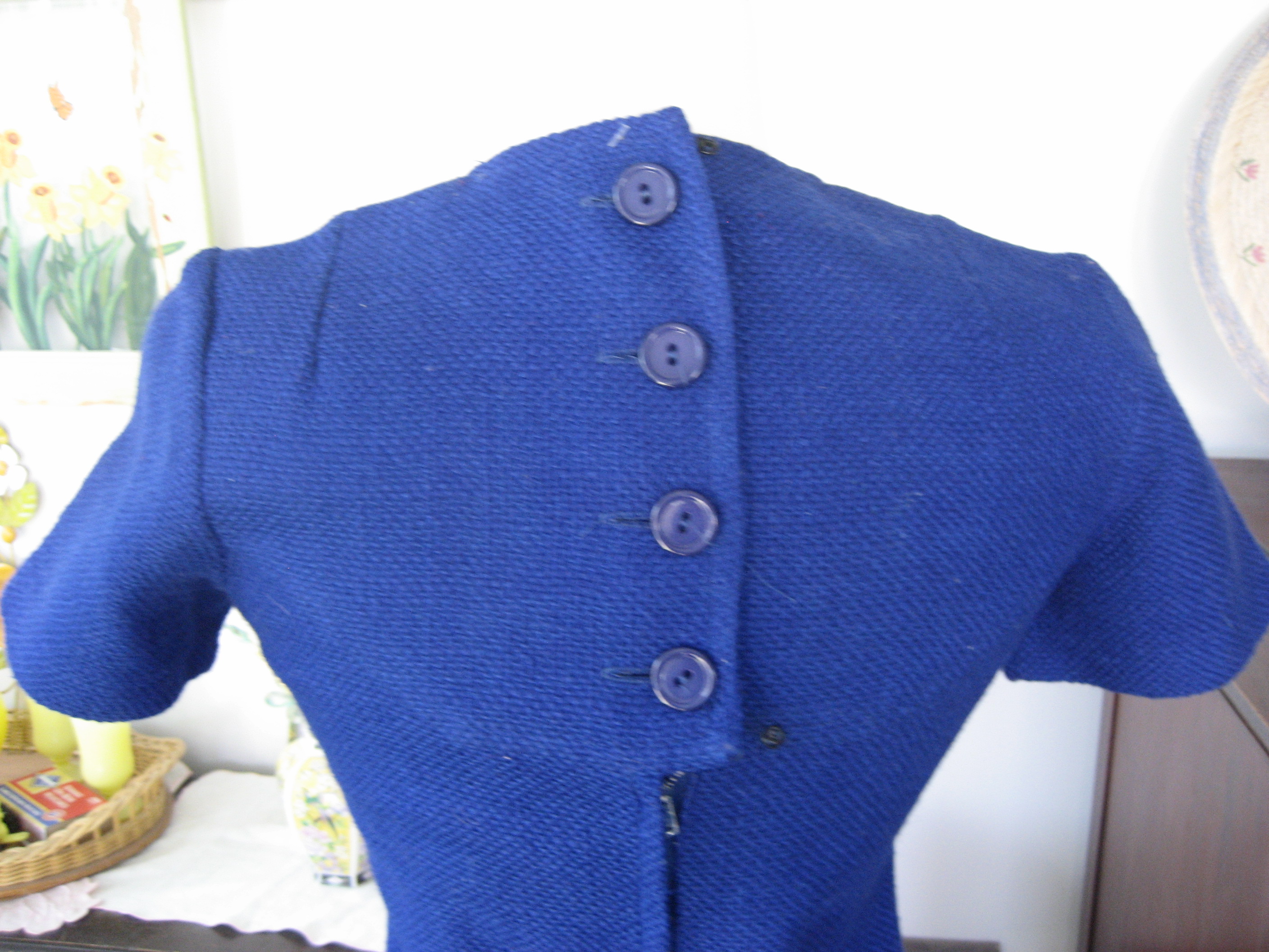 Blue Linen Shift Dress