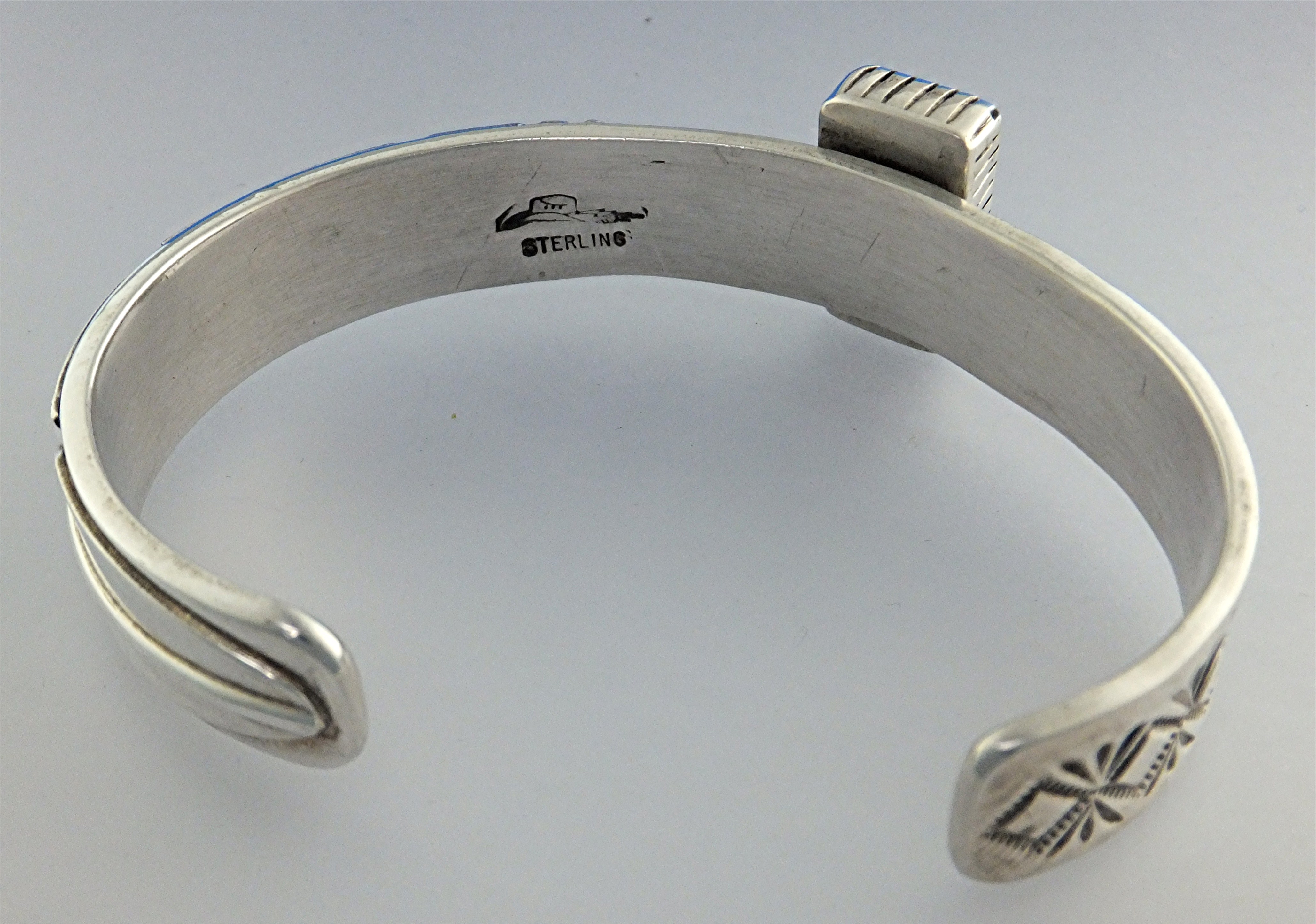 Native American Sterling Silver Turquoise Cuff Navajo