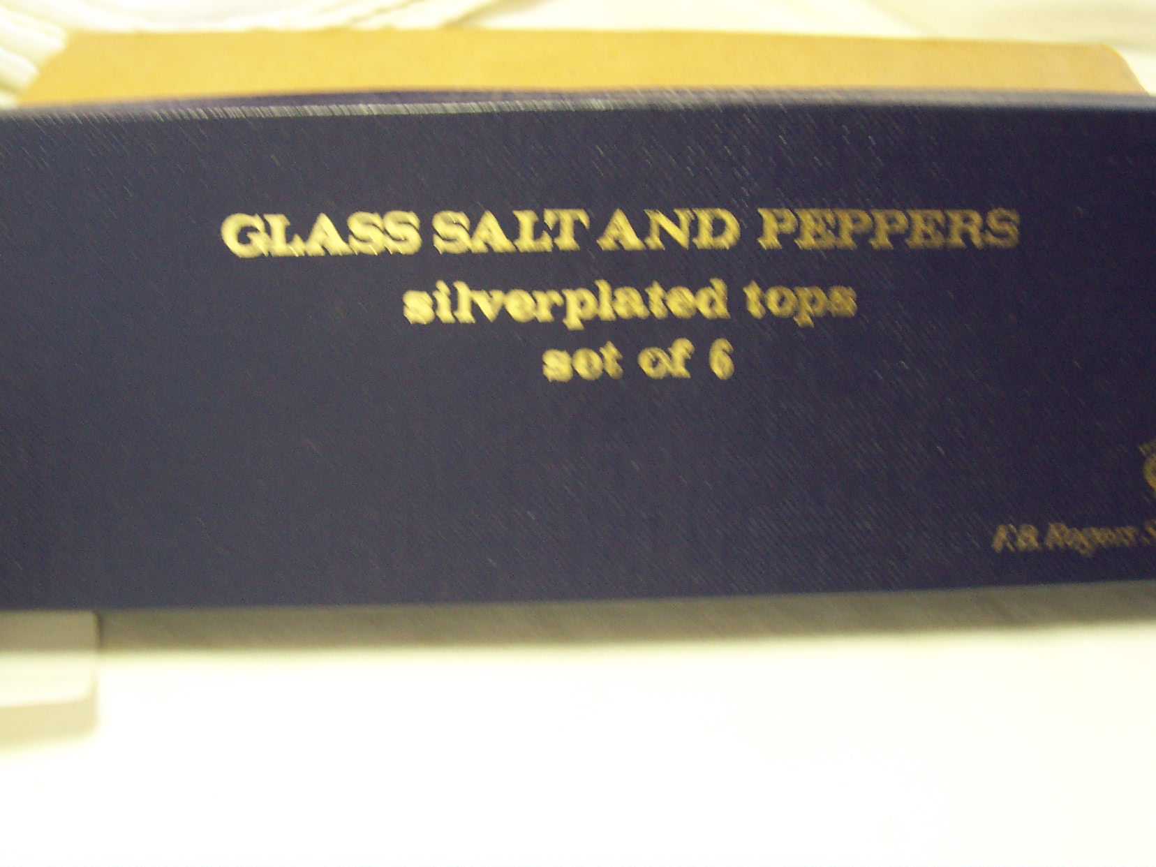 Rogers Silver Plated Crystal Salt pepper set