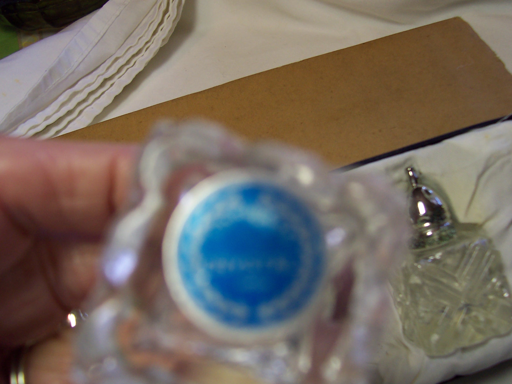 Rogers Silver Plated Crystal Salt pepper set
