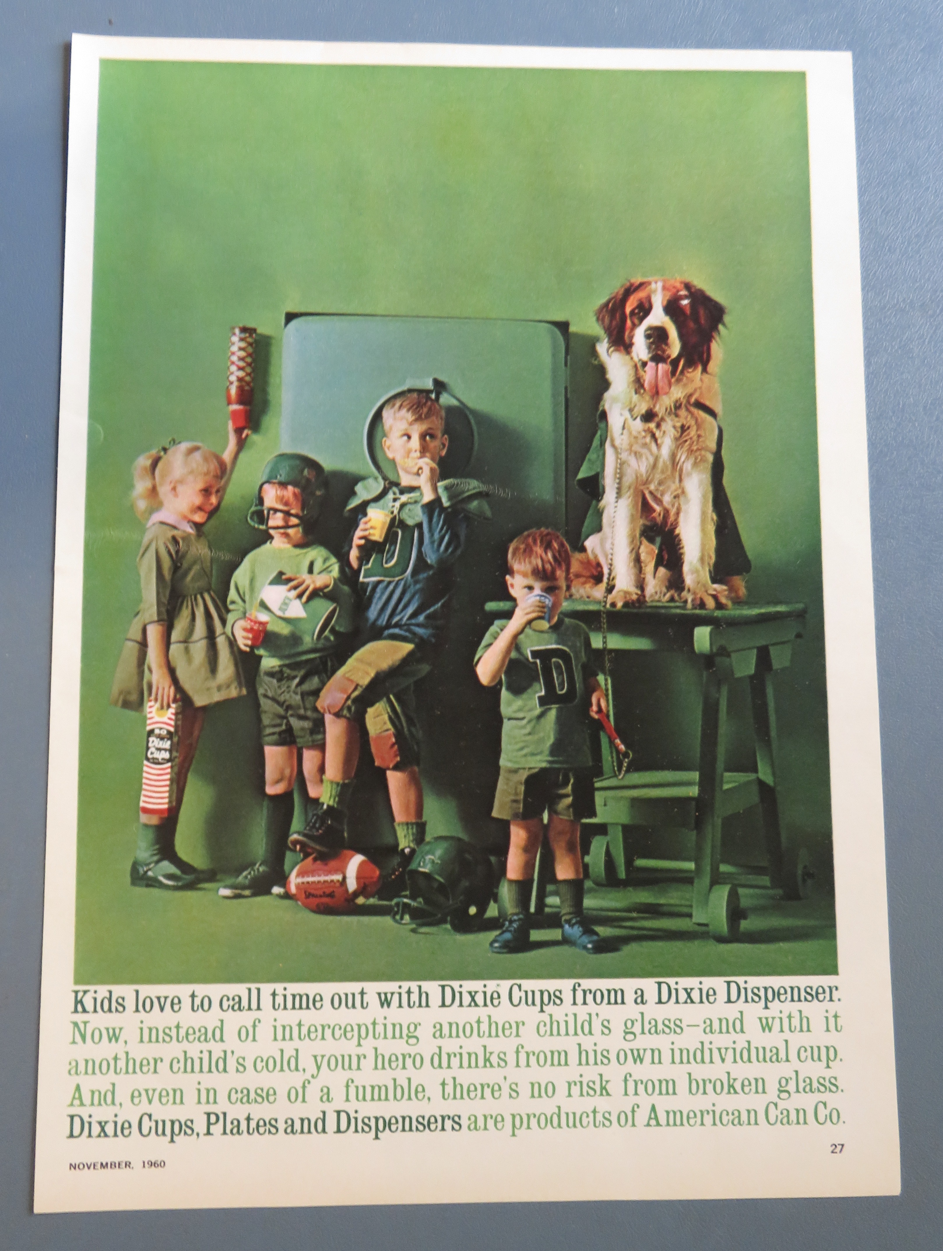 1960 Dixie Cups with Kids Drinking From Dixie Cups