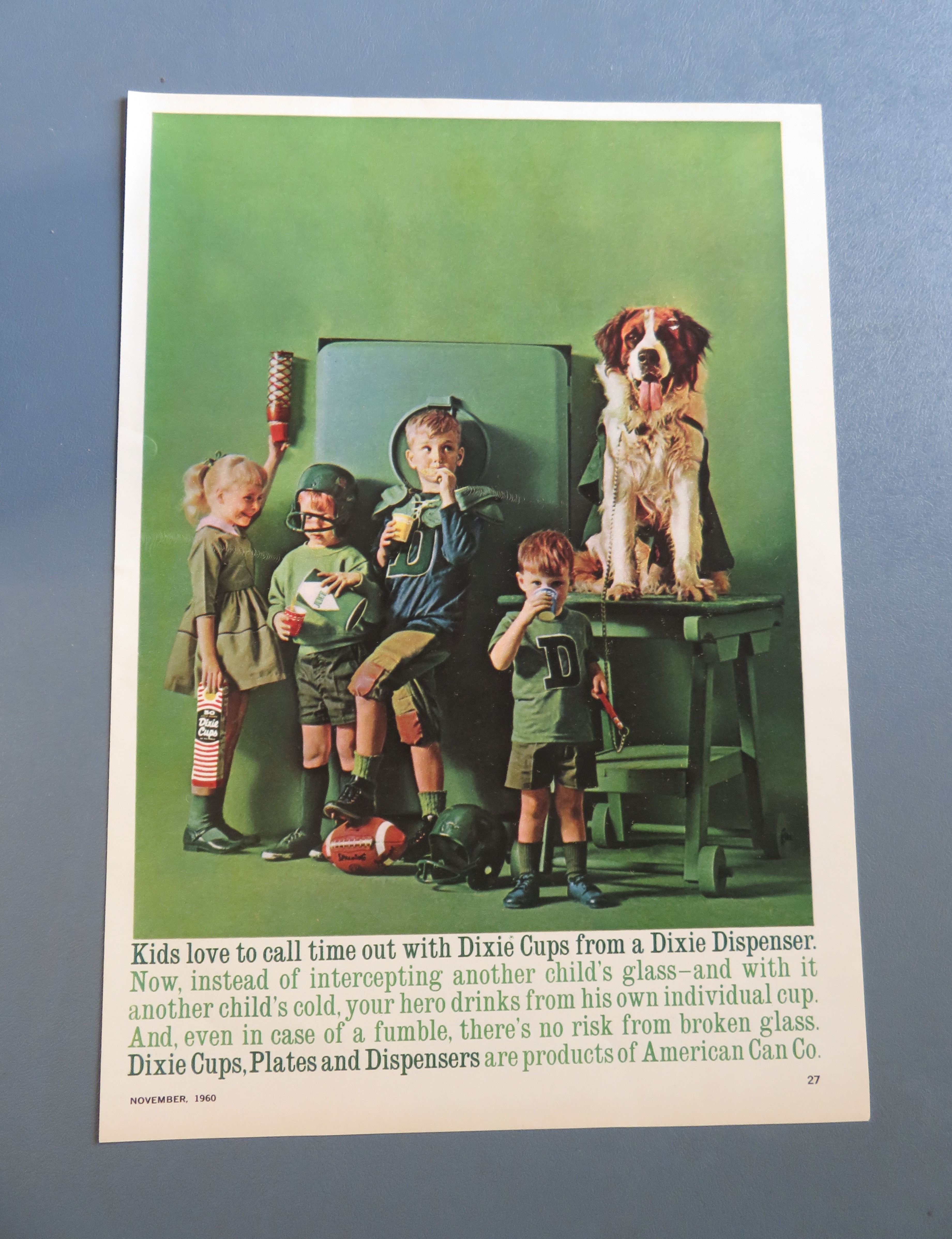1960 Dixie Cups with Kids Drinking From Dixie Cups