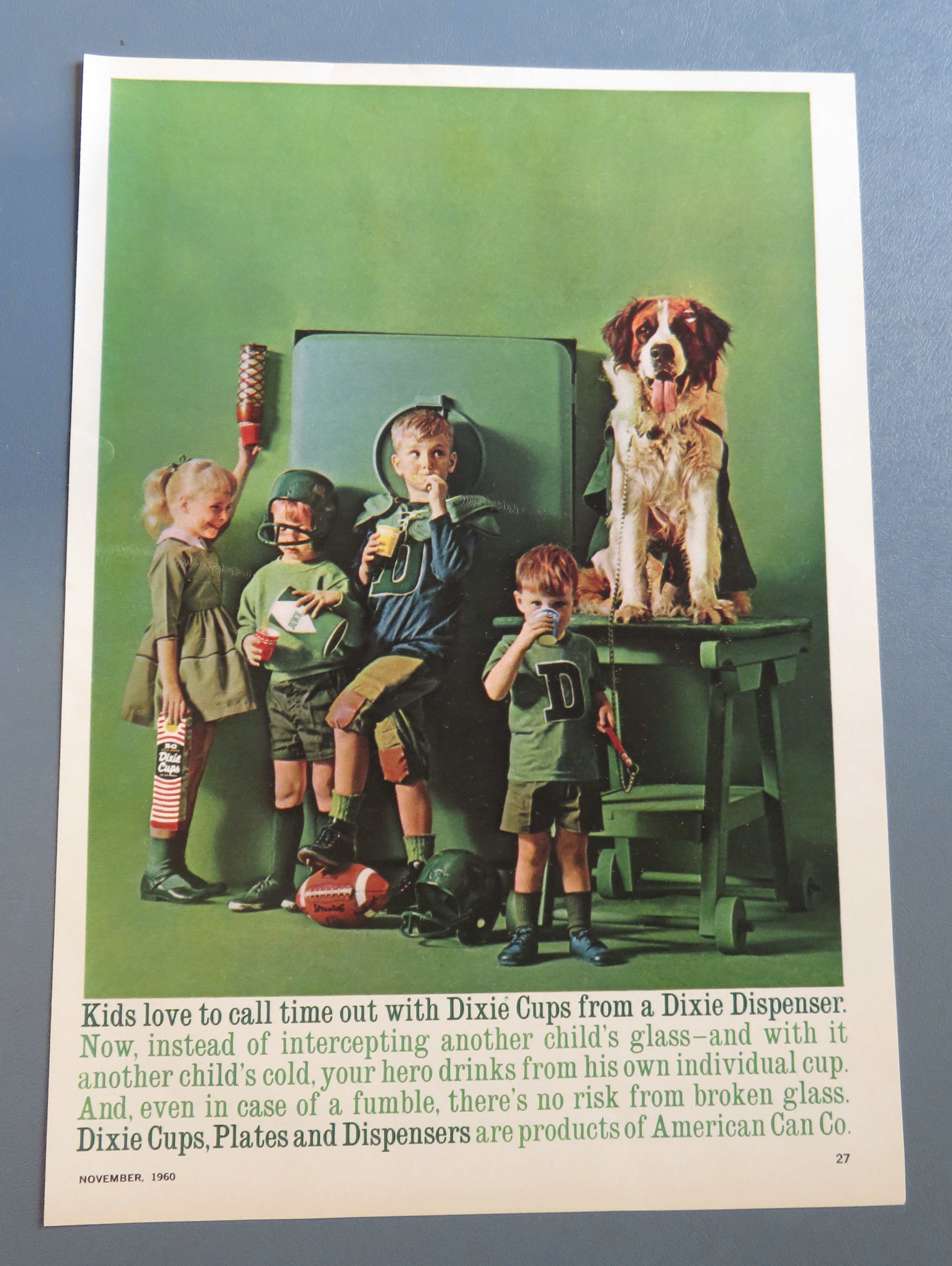 1960 Dixie Cups with Kids Drinking From Dixie Cups