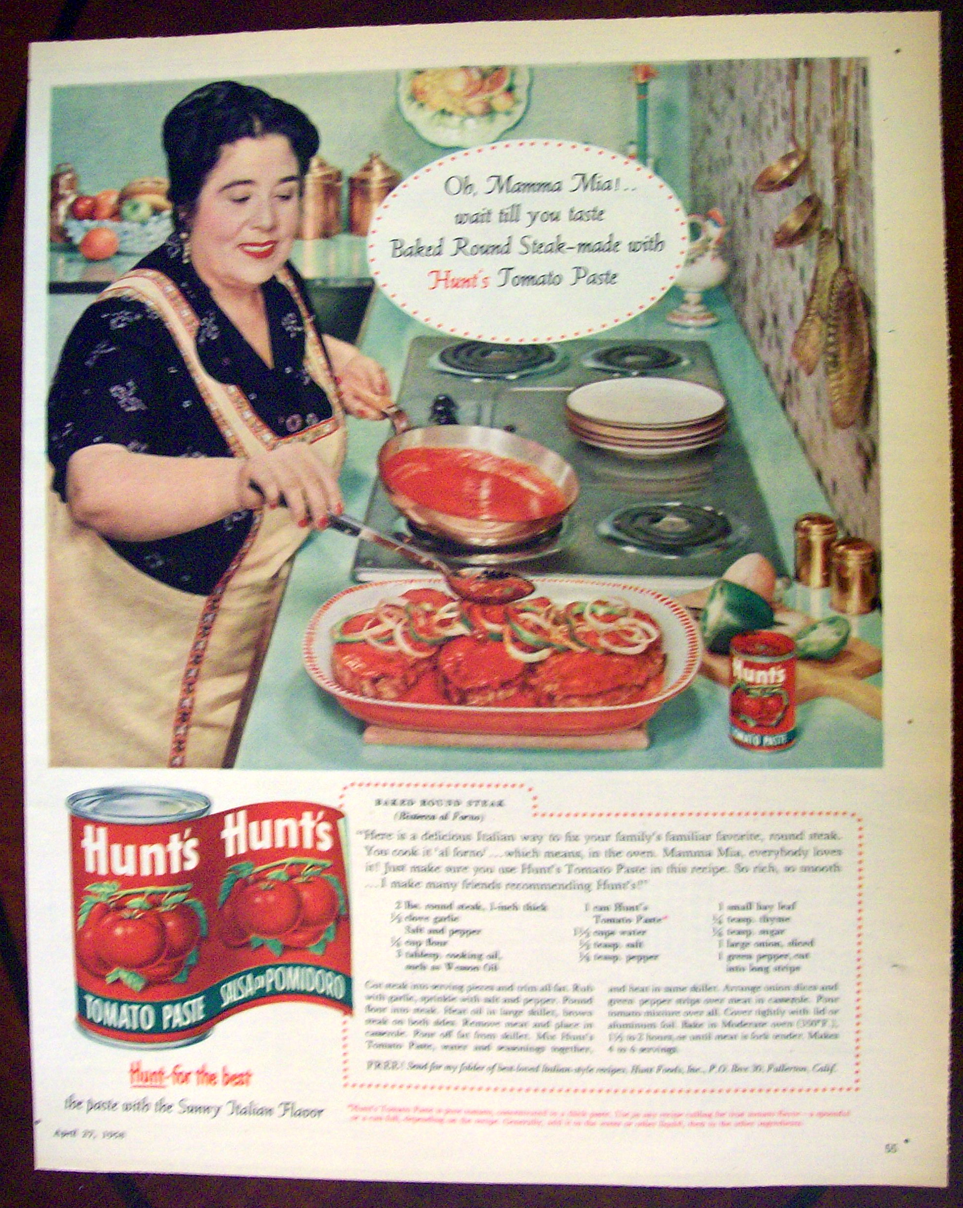 Vintage Ad: 1958 Hunt's Tomato Paste