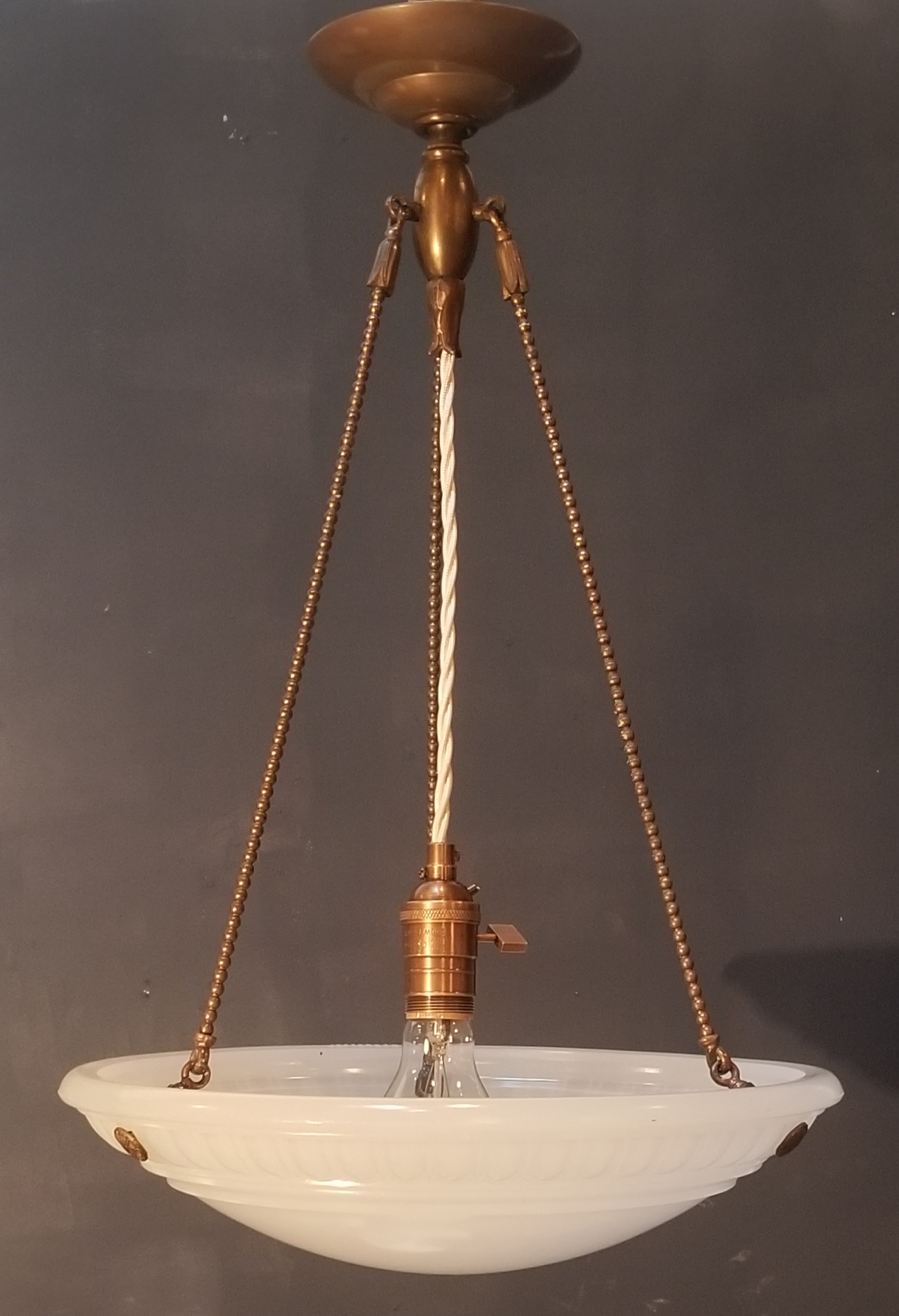 Old hanging bowl light.
