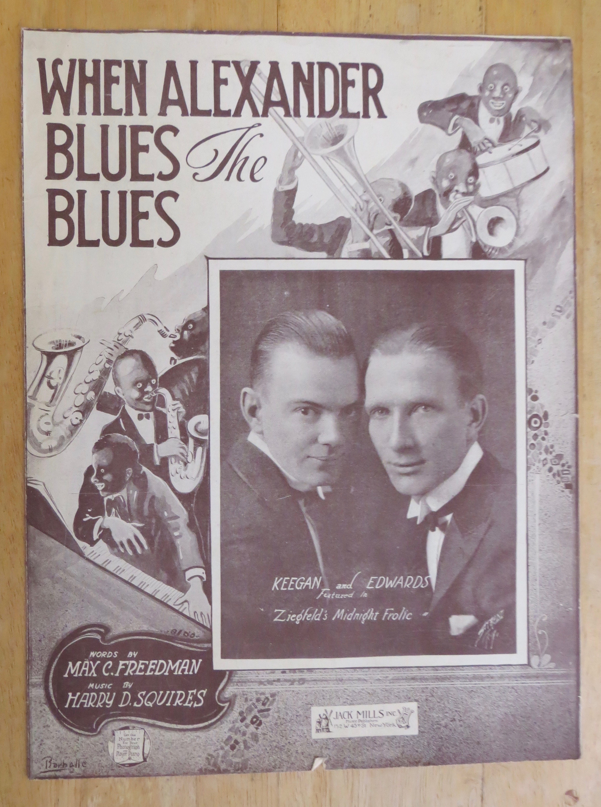 1920 When Alexander Blues The Blues Sheet Music