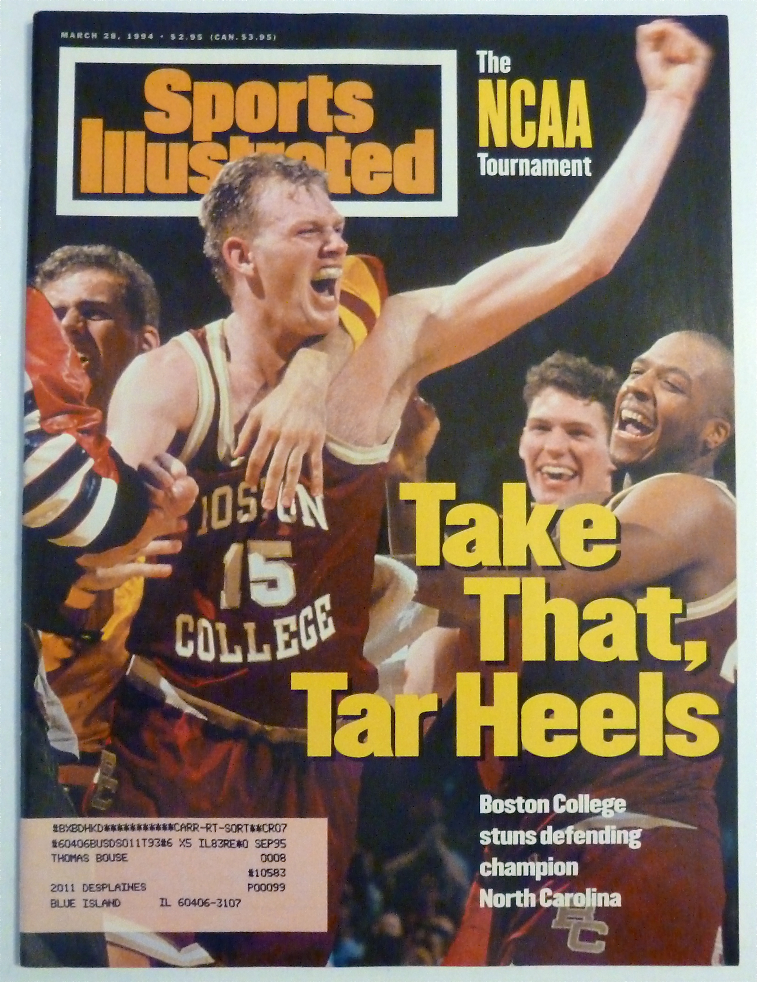 Sports Illustrated Magazine March 28, 1994 Tar Heels