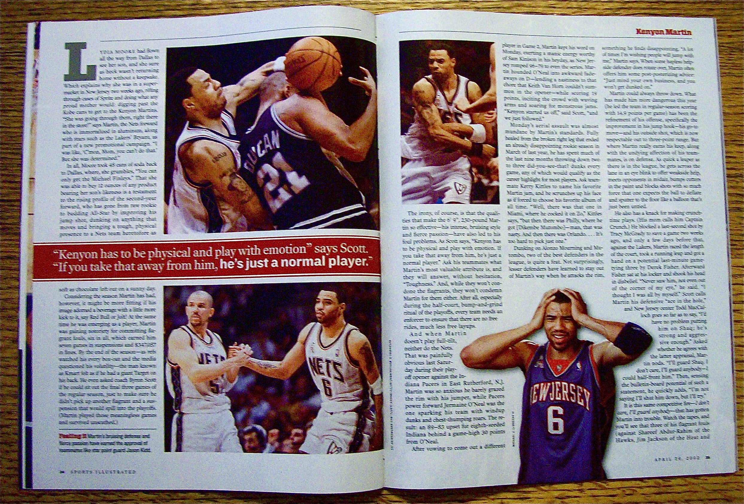 Sport Illustrated Magazine April 29, 2002 Kenyon Martin