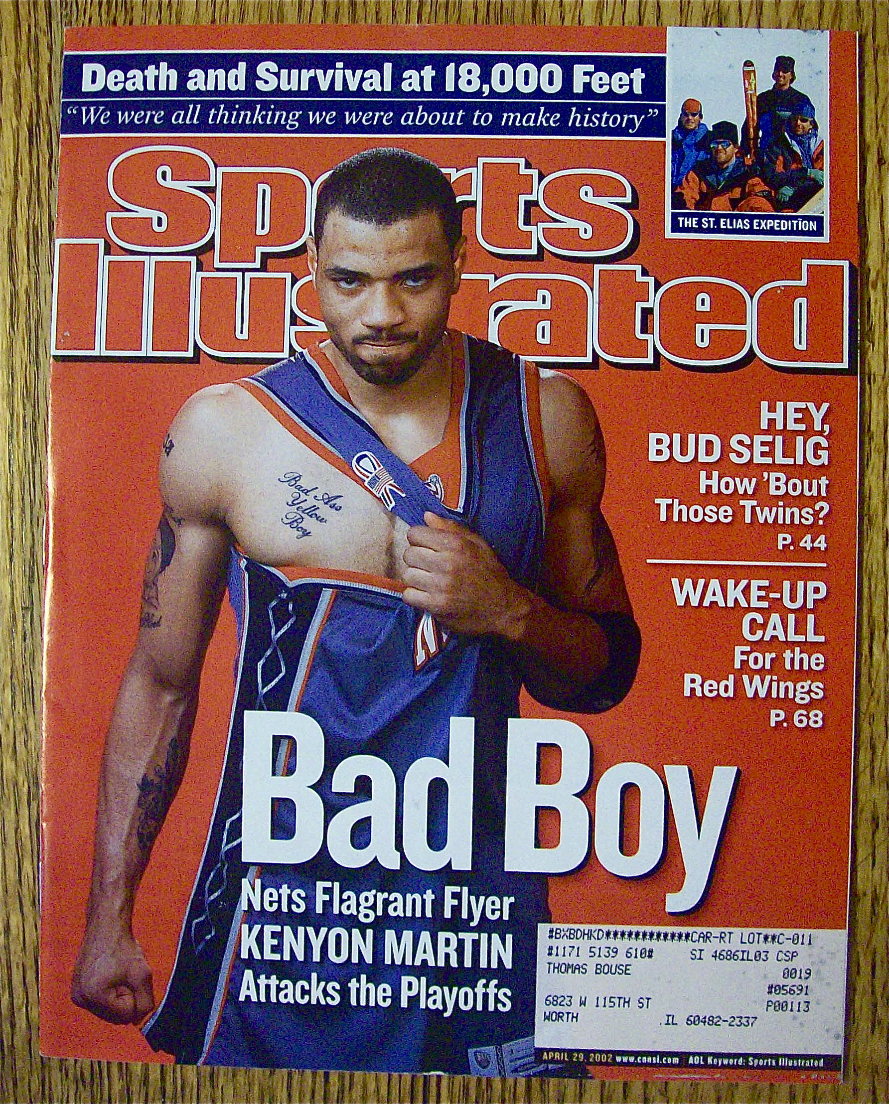 Sport Illustrated Magazine April 29, 2002 Kenyon Martin