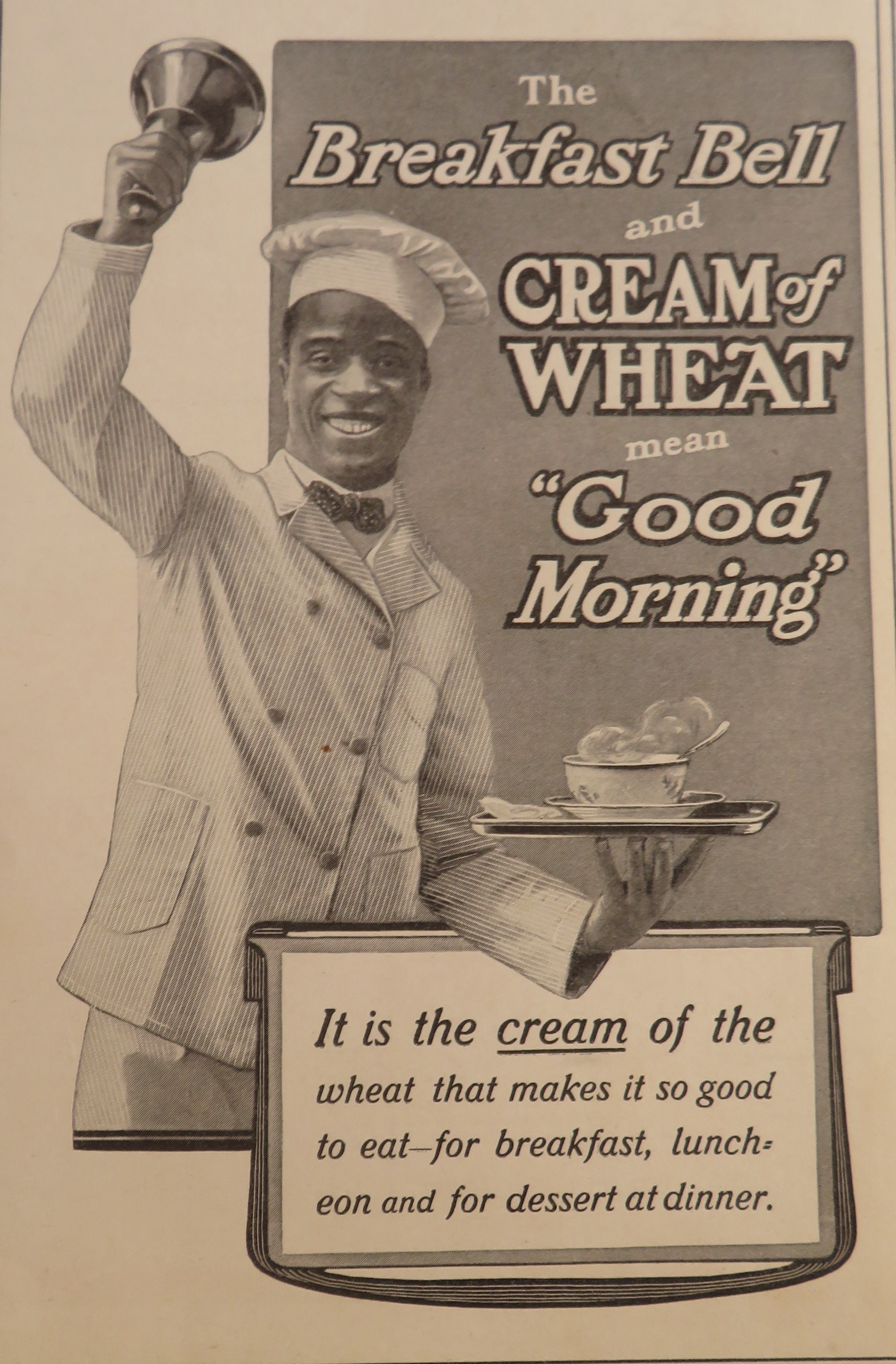 1900 Cream of Wheat with Cream of Wheat Man & Bell