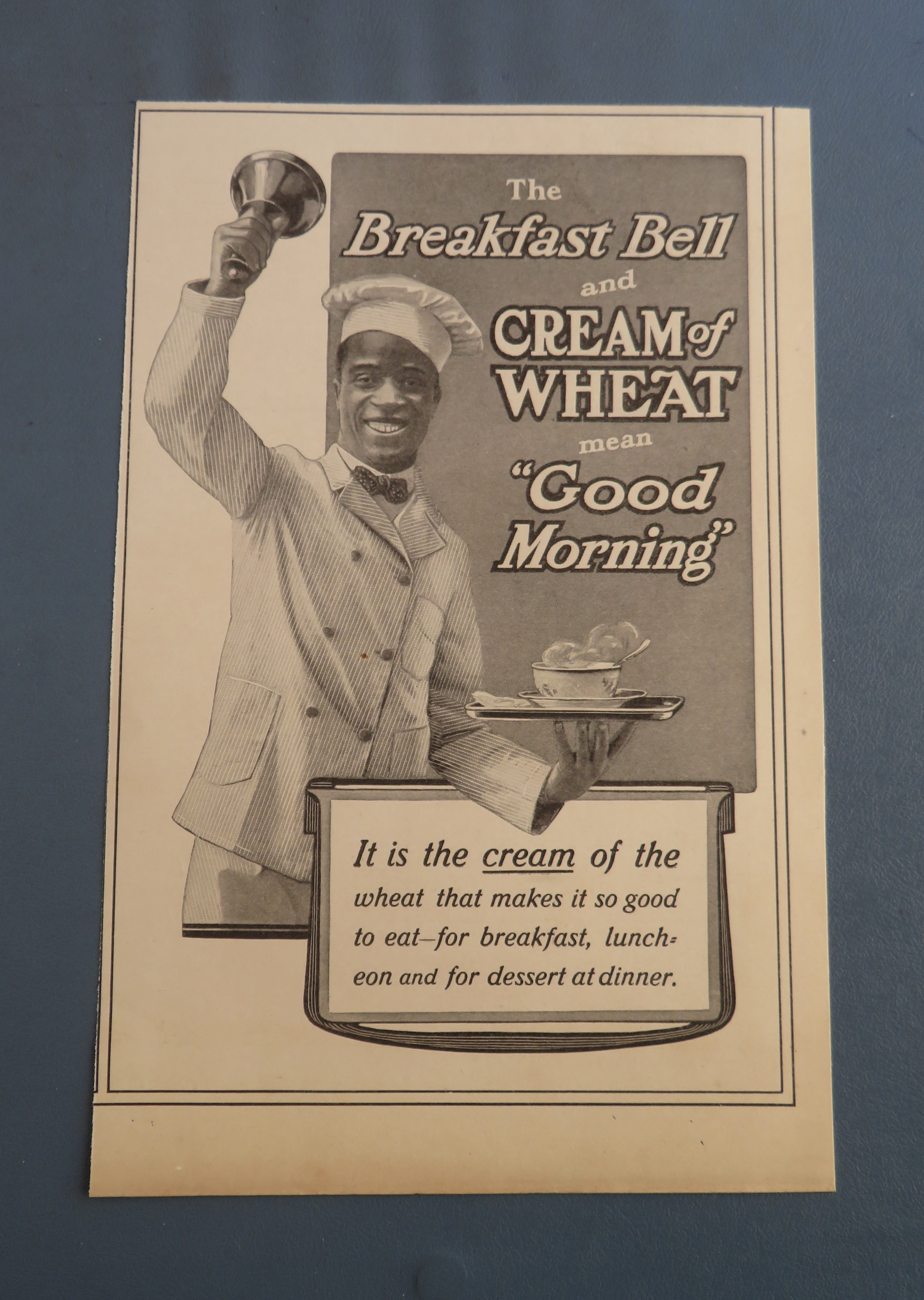 1900 Cream of Wheat with Cream of Wheat Man & Bell