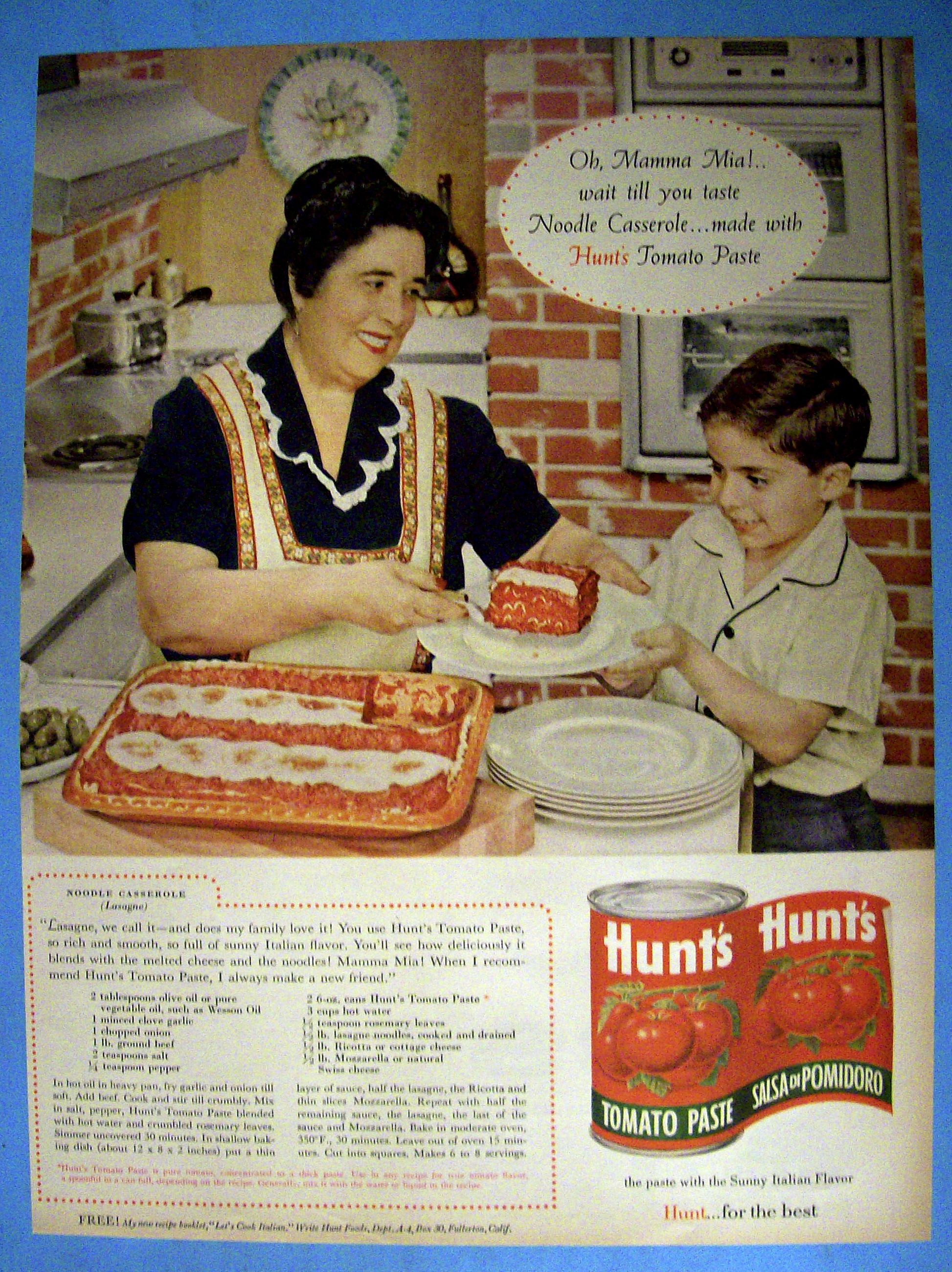 Vintage Ad: 1960 Hunt's Tomato Paste