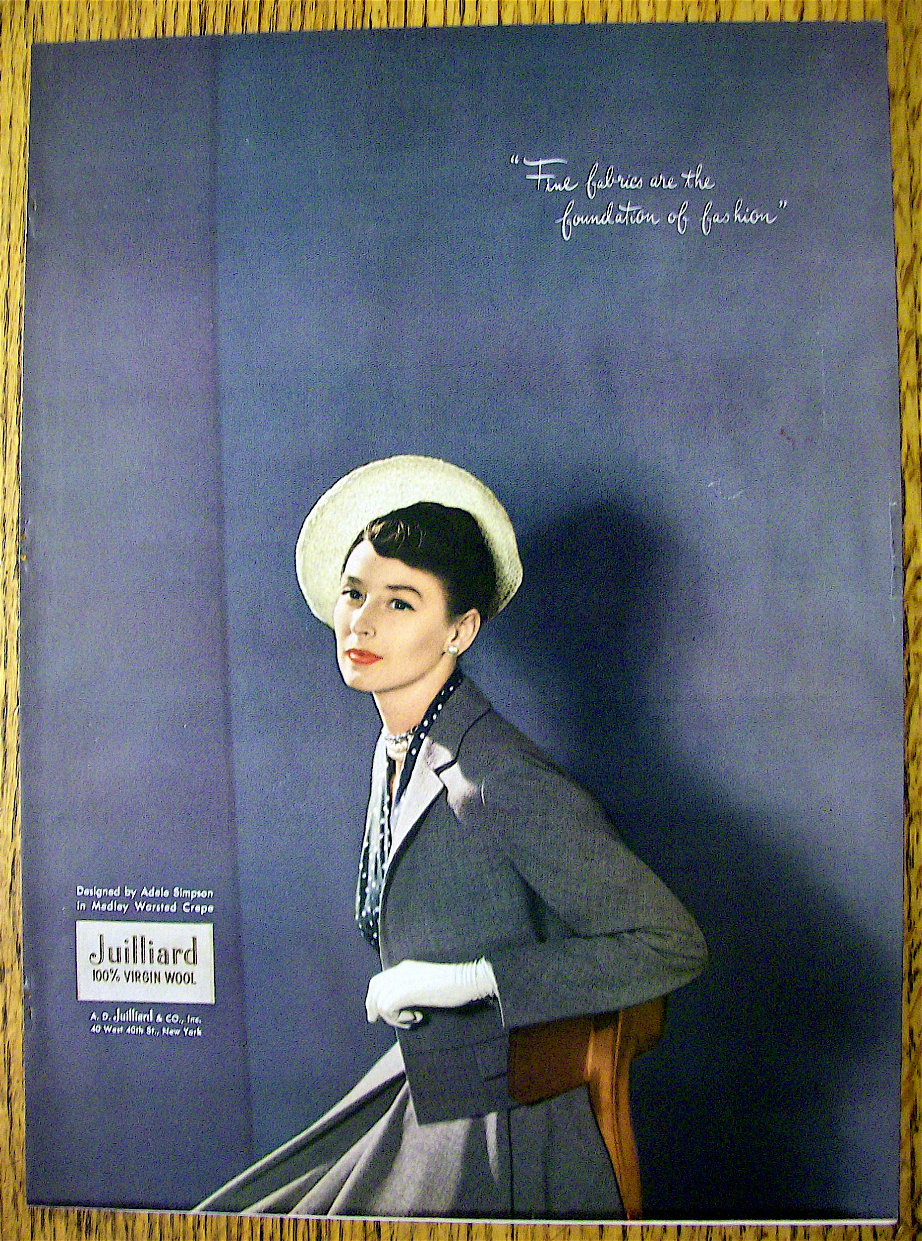 1948 Juilliard 100% Virgin Wool