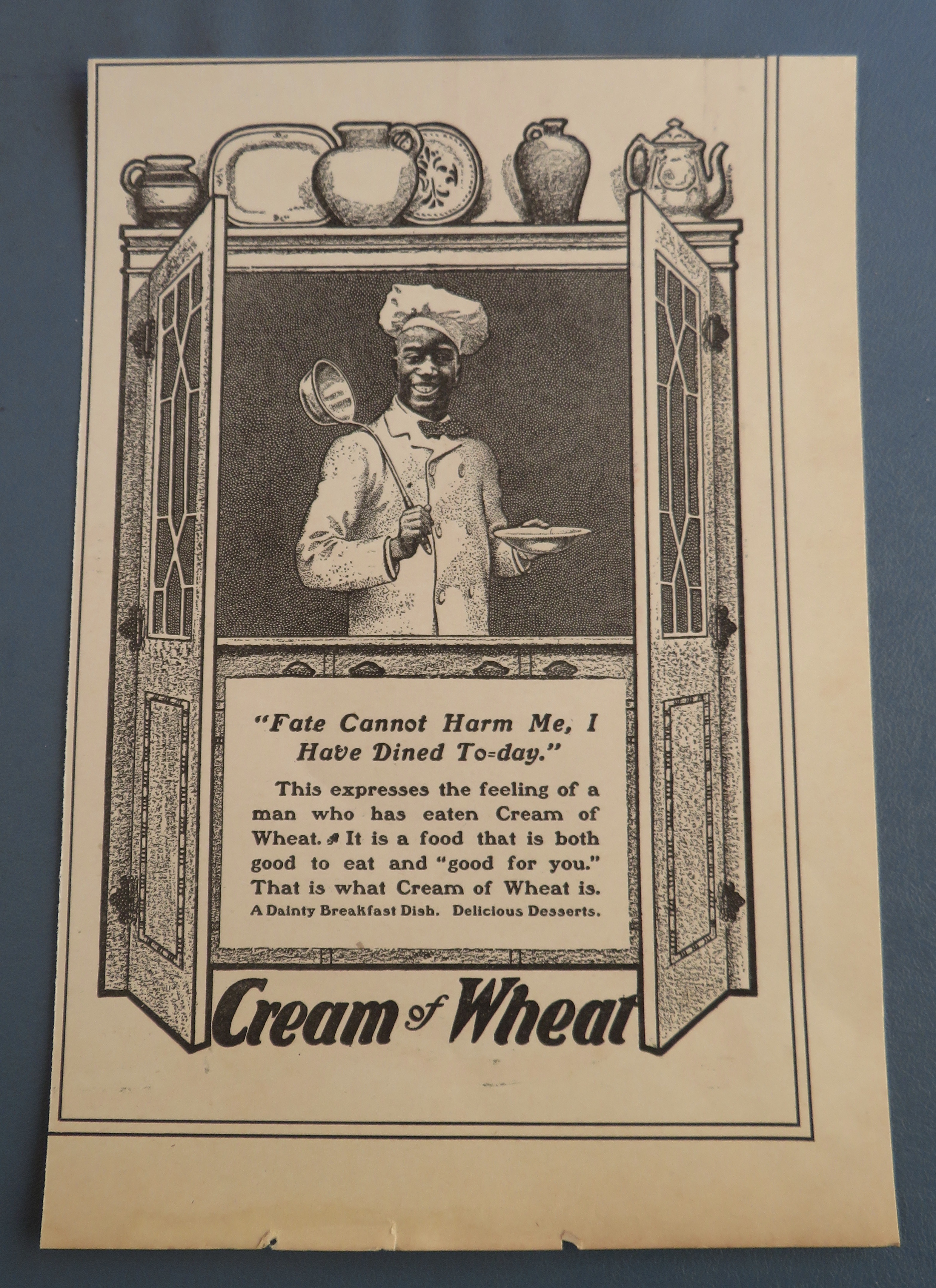 1900 Cream Of Wheat Cereal with Cream of Wheat Man