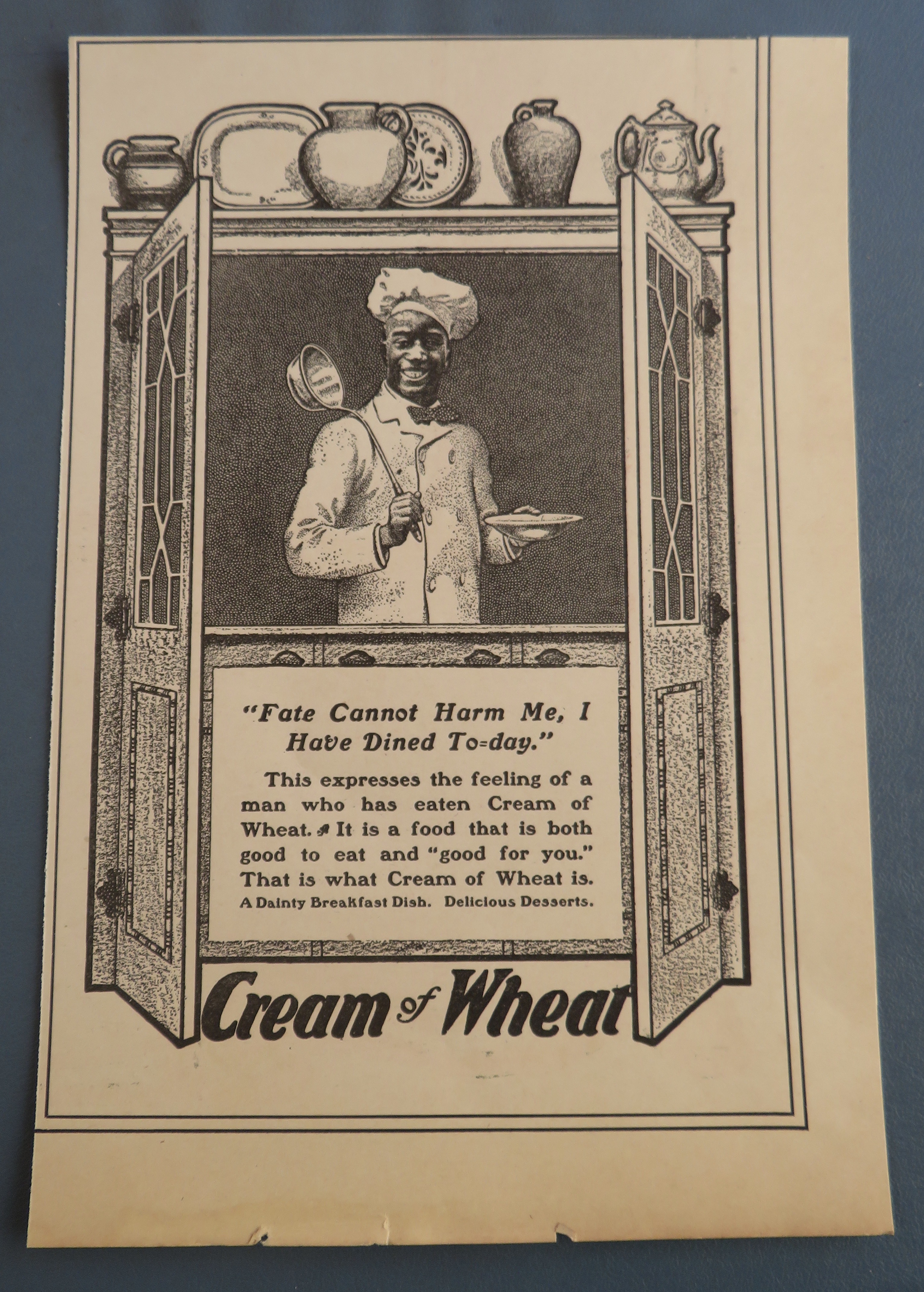 1900 Cream Of Wheat Cereal with Cream of Wheat Man