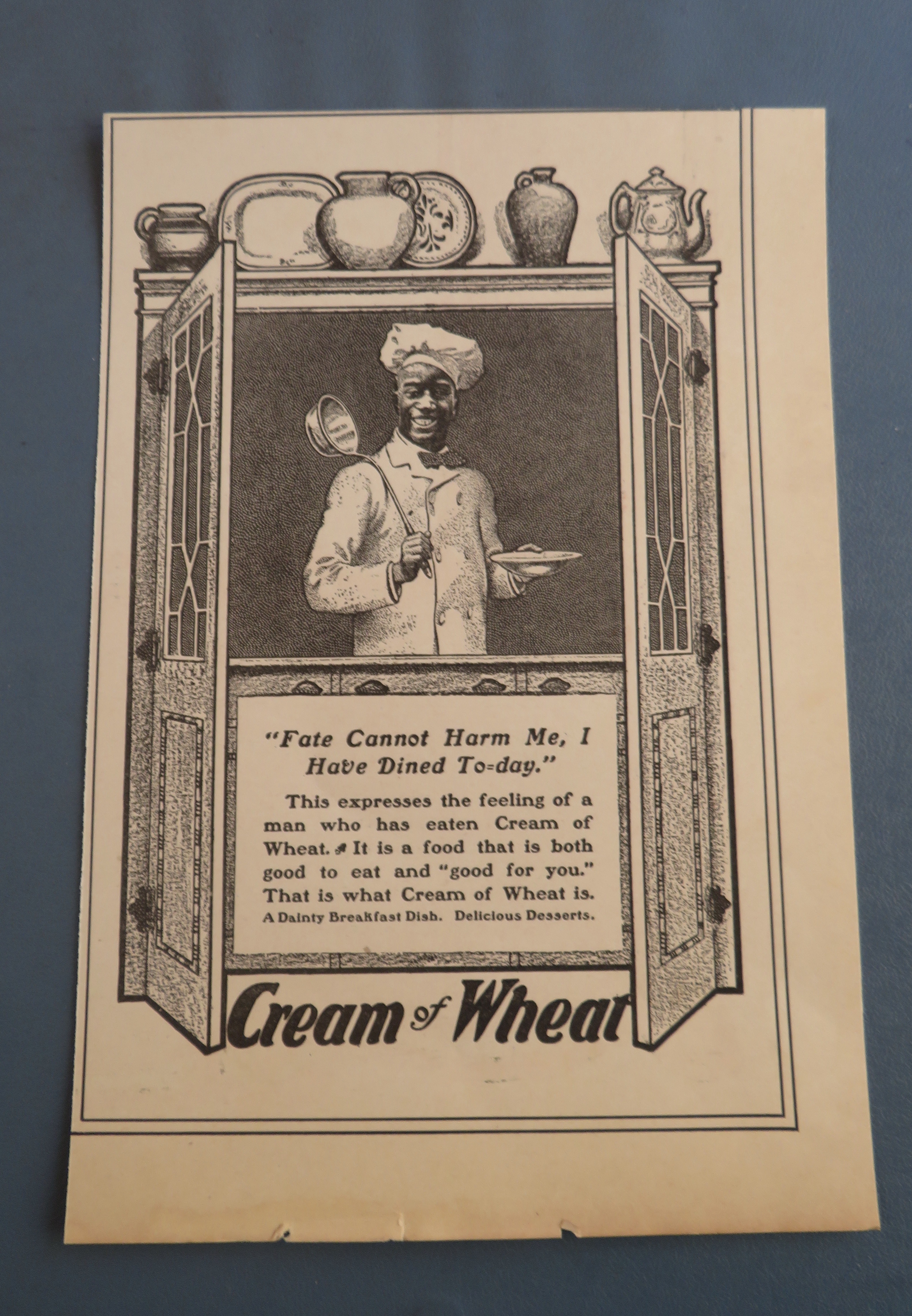 1900 Cream Of Wheat Cereal with Cream of Wheat Man
