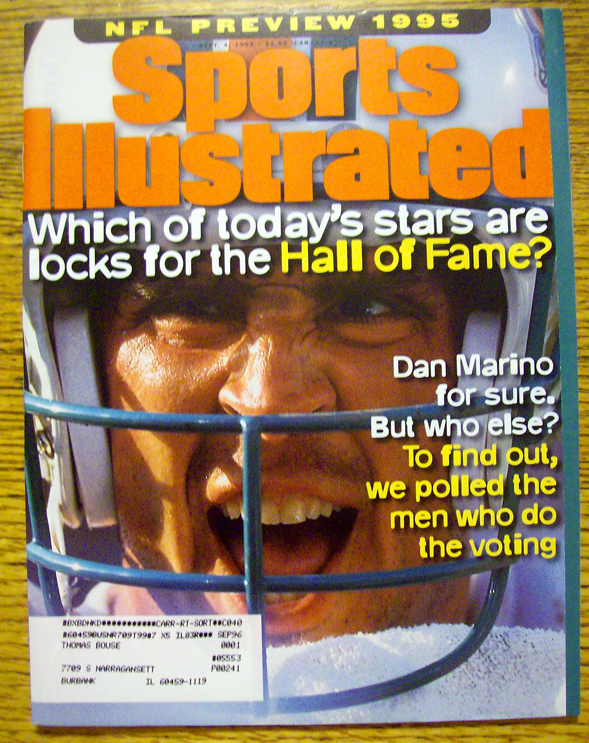 Sport Illustrated Magazine September 4, 1995 Dan Marino