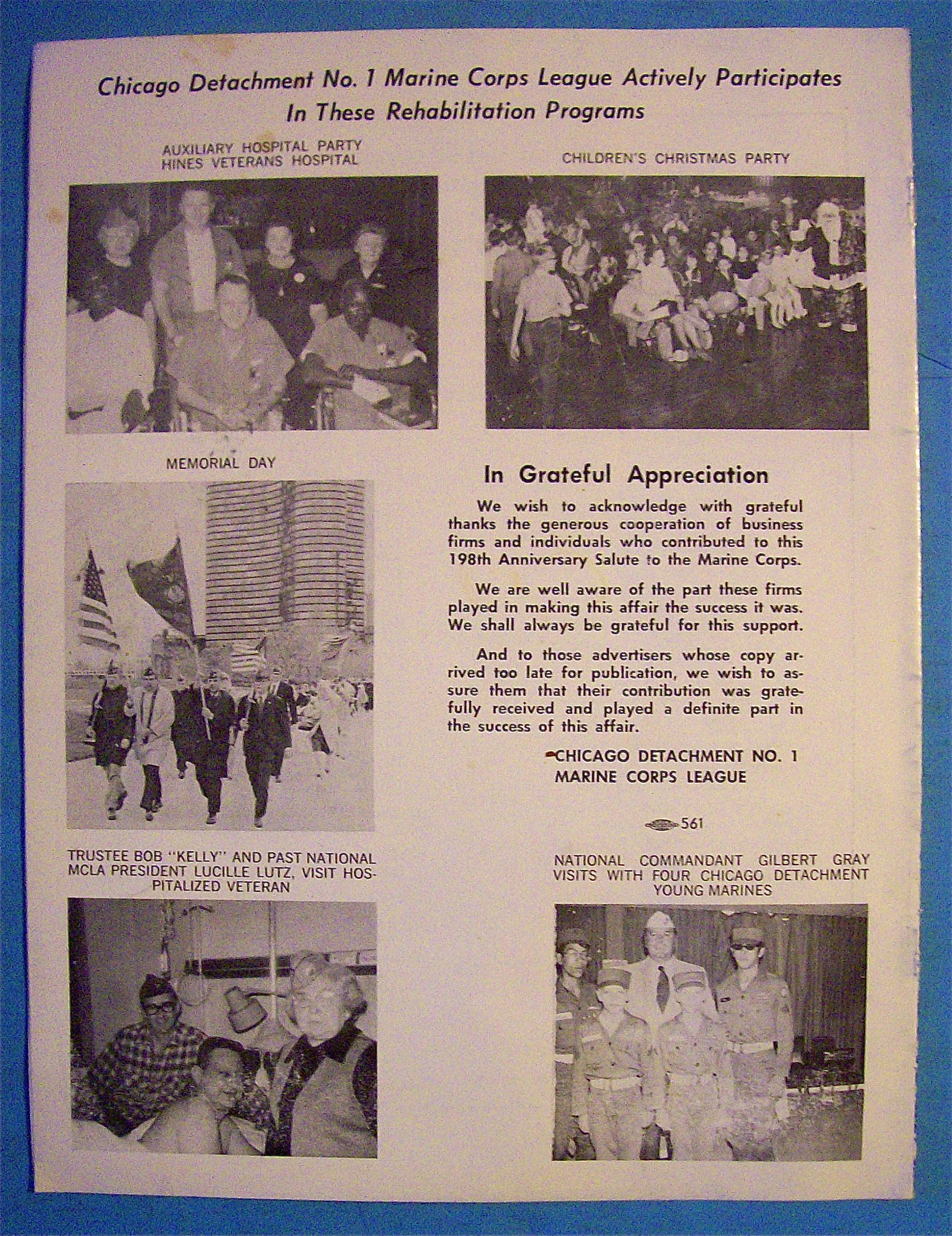 Salute To The Marines Souvenir Program November 9, 1973