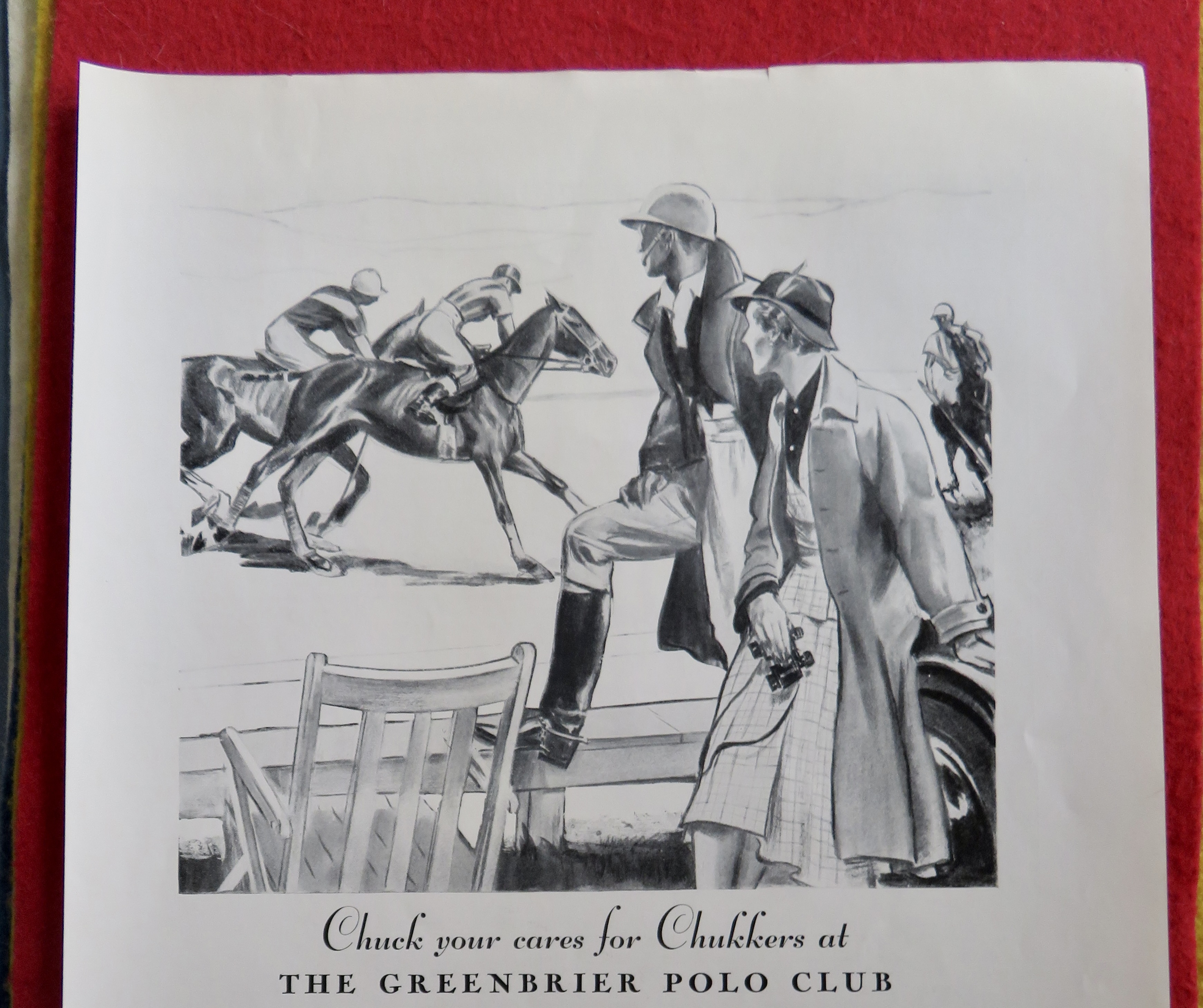 1934 White Sulphur Springs with Couple at Polo Club