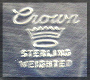 Candel Stick Holders, CROWN, Sterling Weighted, Pair