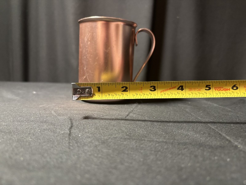 Vintage Color Craft Copper-Tone Aluminum Mugs - Set of 6