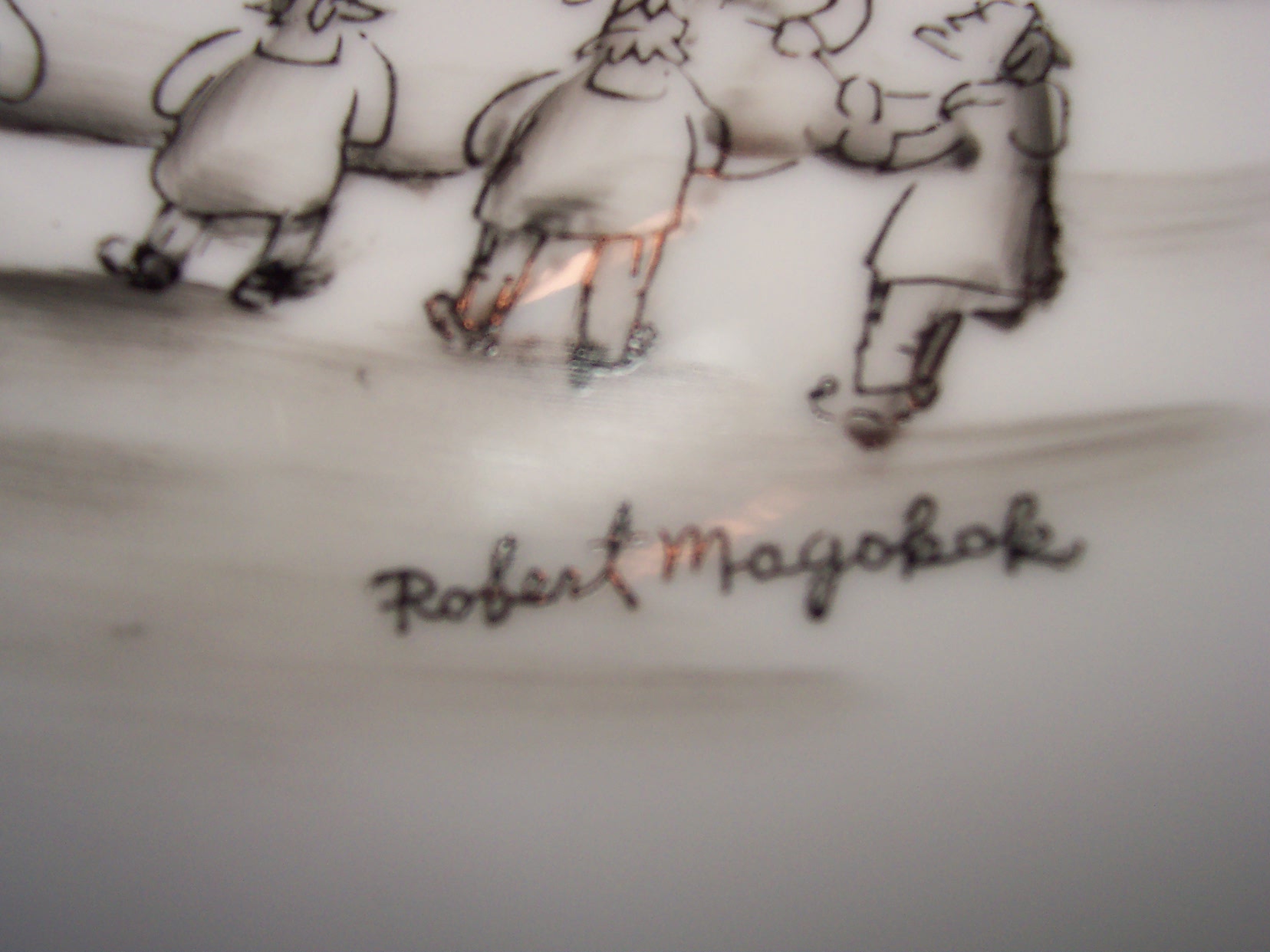 Cup and Saucer Set Signed Scenes