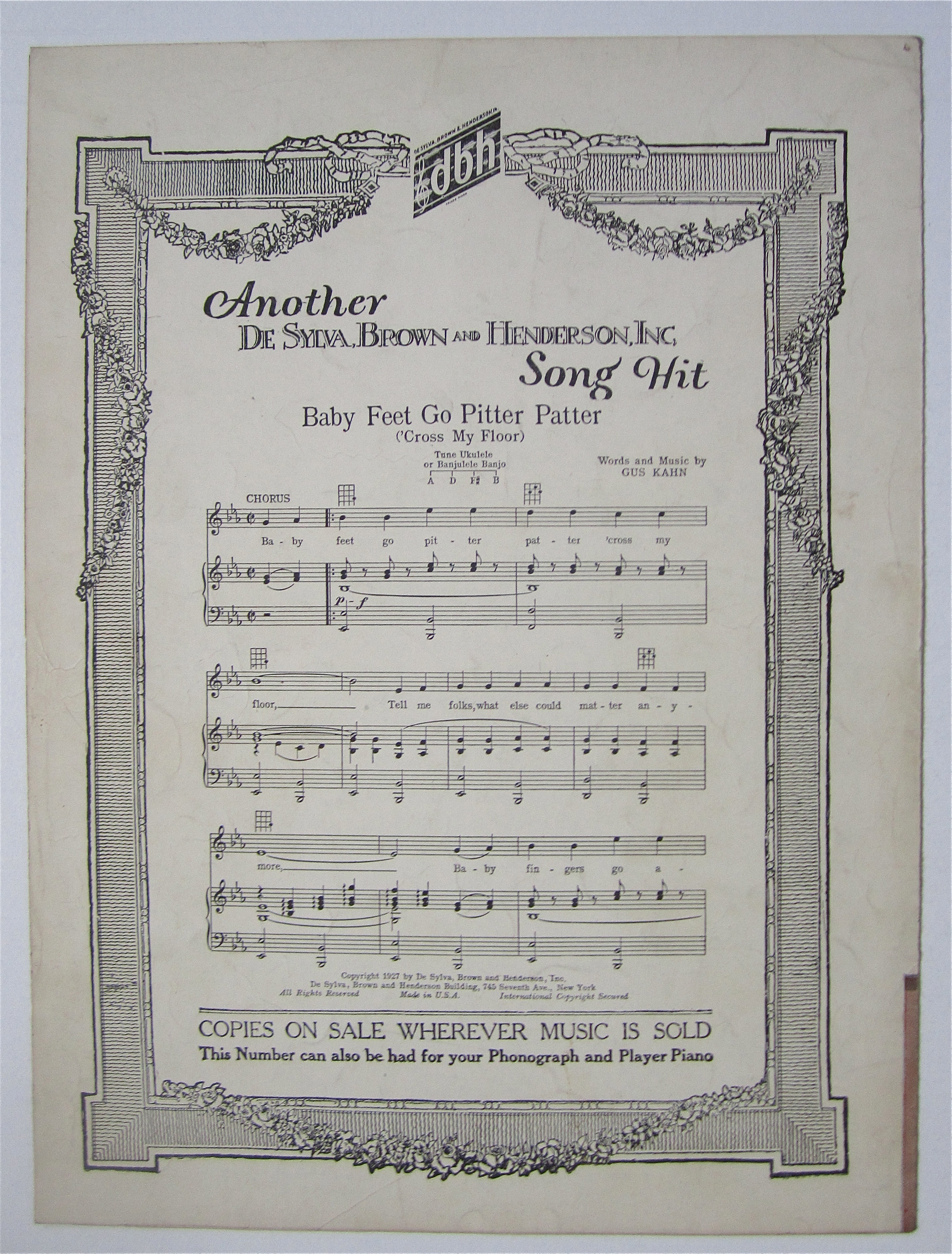 Sheet Music For 1927 Here Am I Broken Hearted