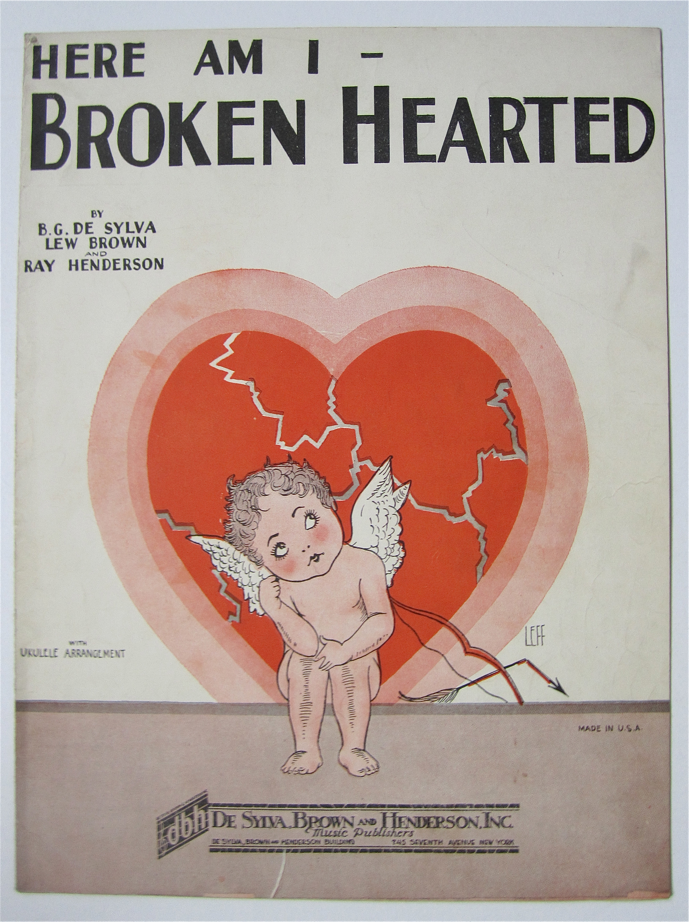 Sheet Music For 1927 Here Am I Broken Hearted