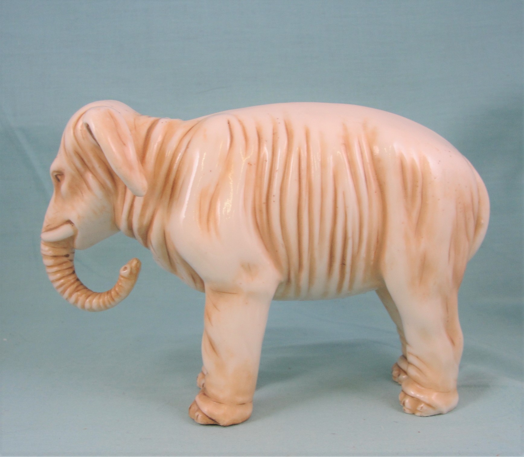 19th Century Rudolstadt Germany Porcelain Elephant