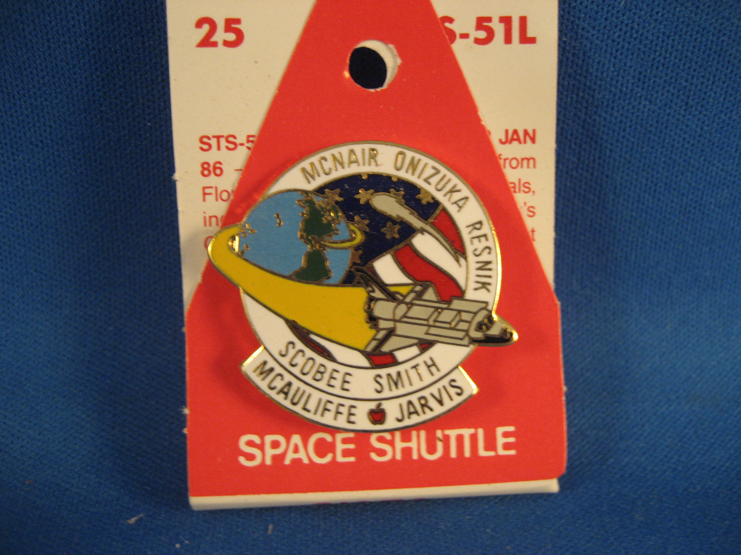 Challenger Mission STS-51L NASA Pin