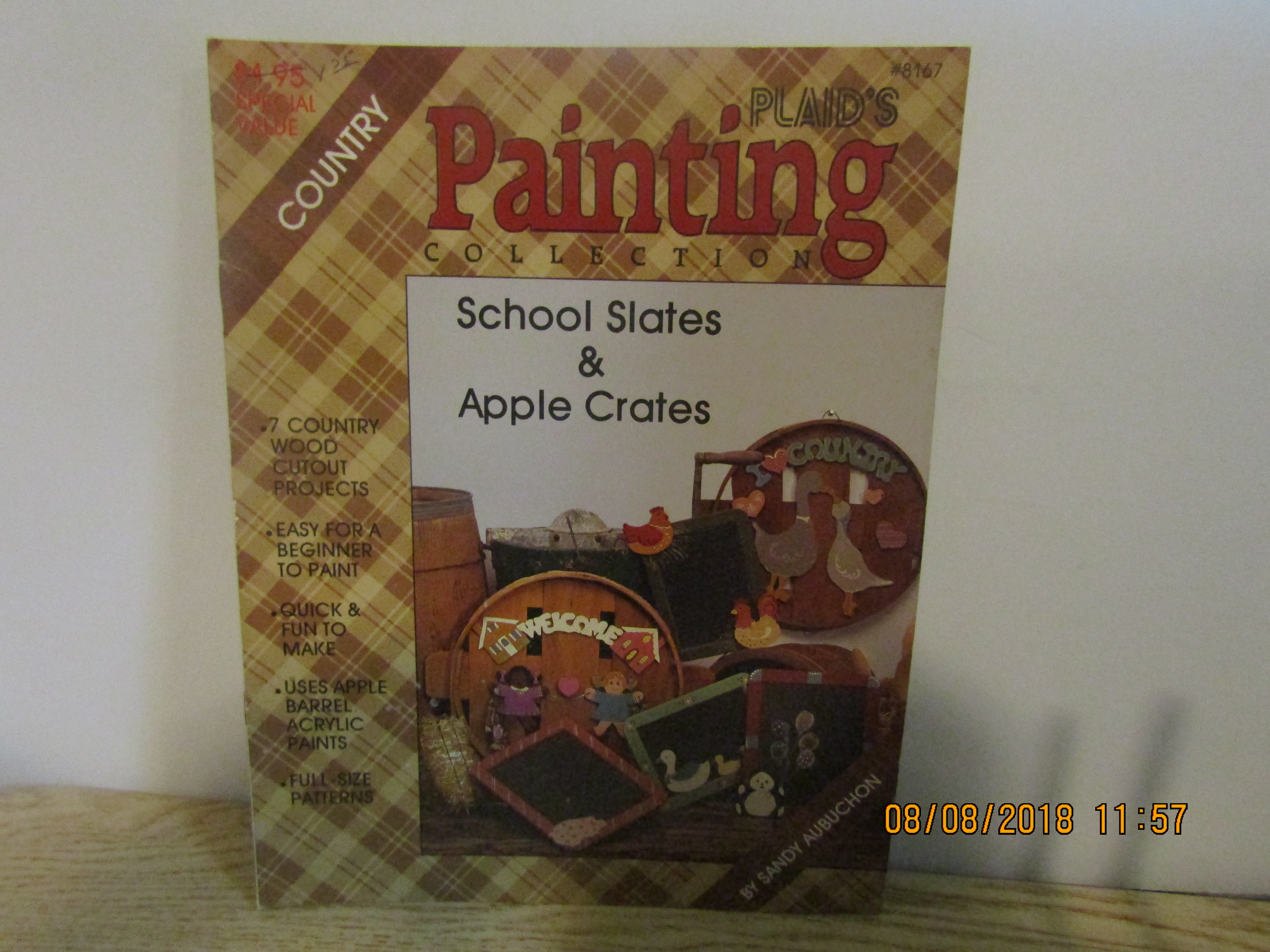 Plaid Country Painting SchoolSlates & AppleCrates #8167