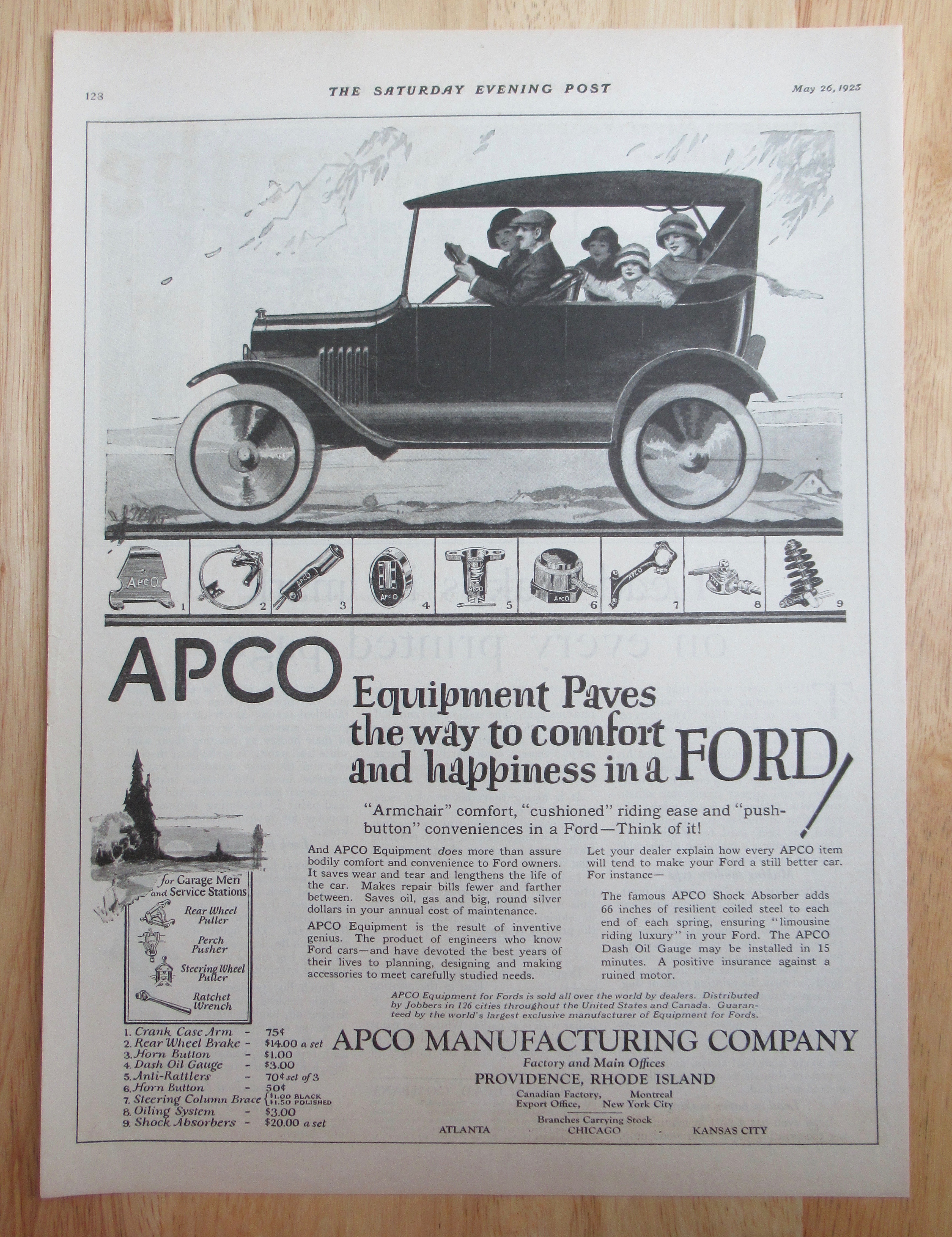 1923 Apco Manufacturing w/ the Ford Automobile