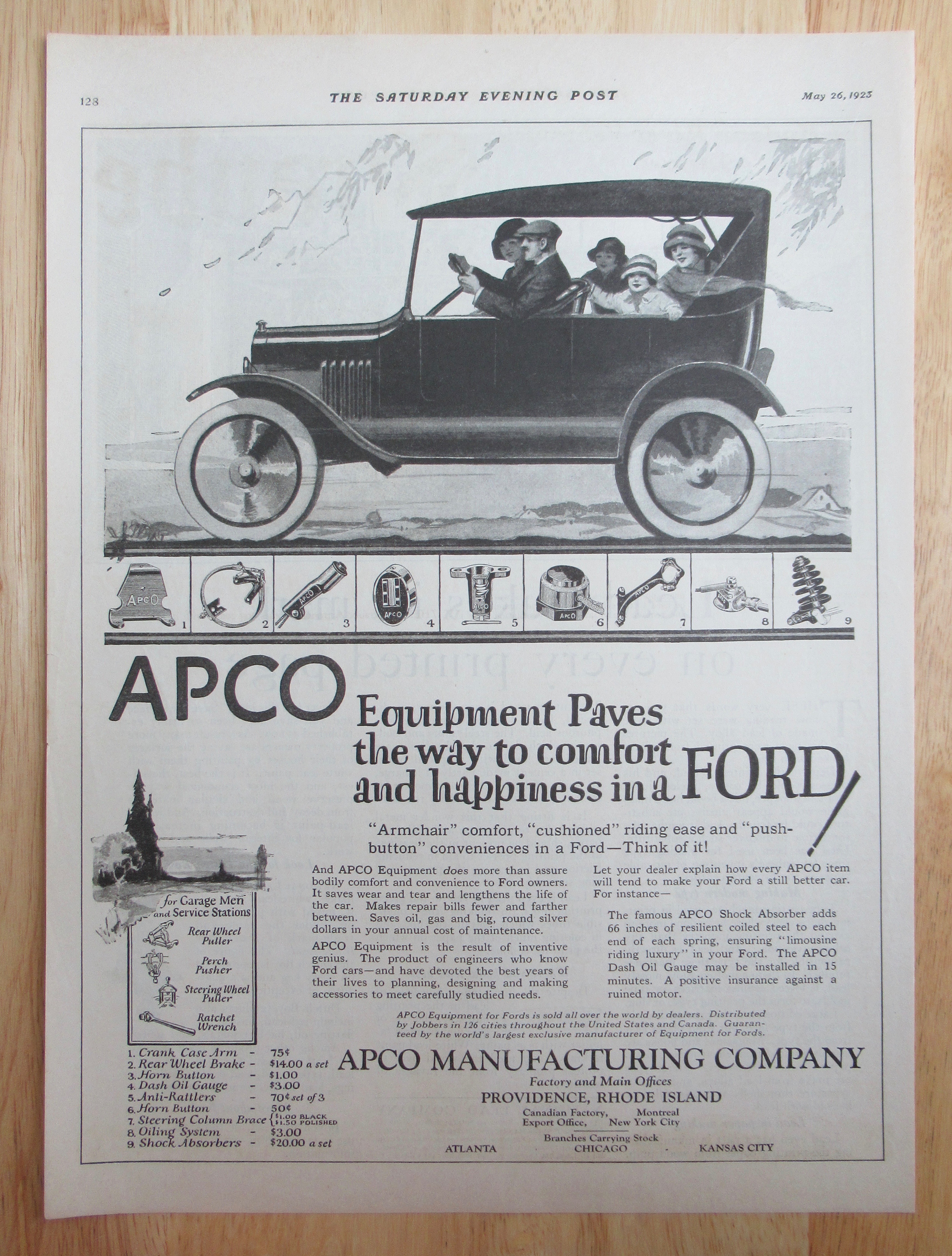 1923 Apco Manufacturing w/ the Ford Automobile
