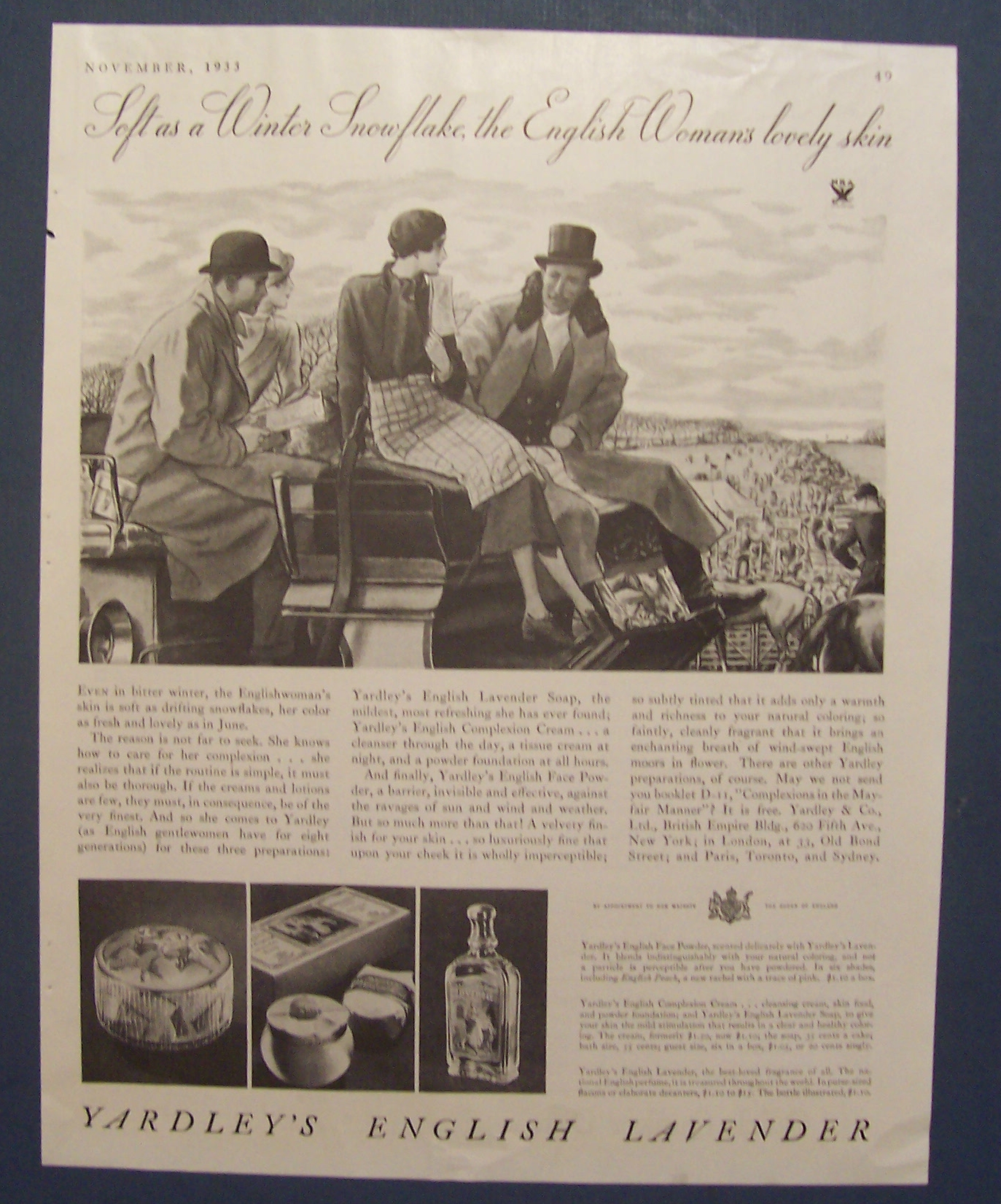 1933  Yardley's  English  Lavender