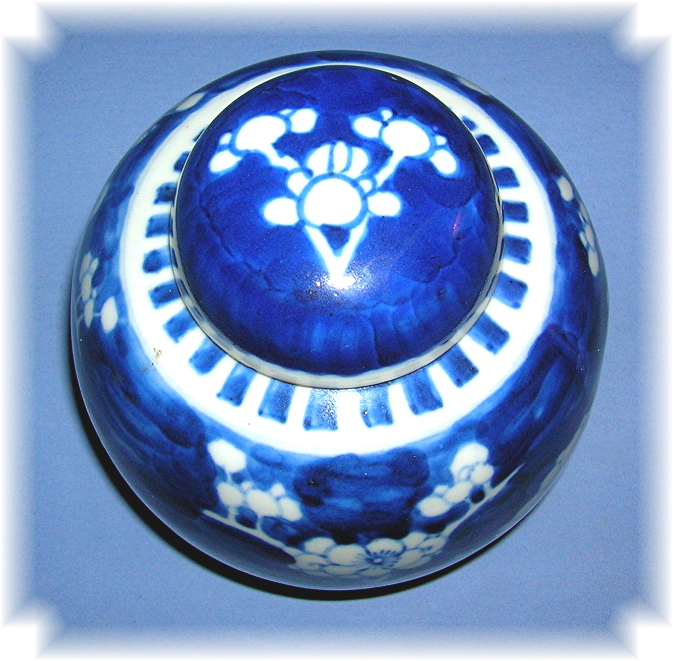 Oriental Porcelain Blue Ginger Jar