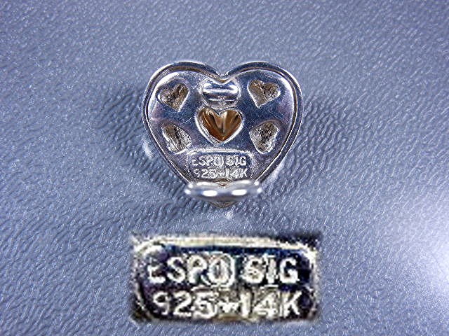 14K Gold Sterling Silver Clip Earrings Designer Espo Si
