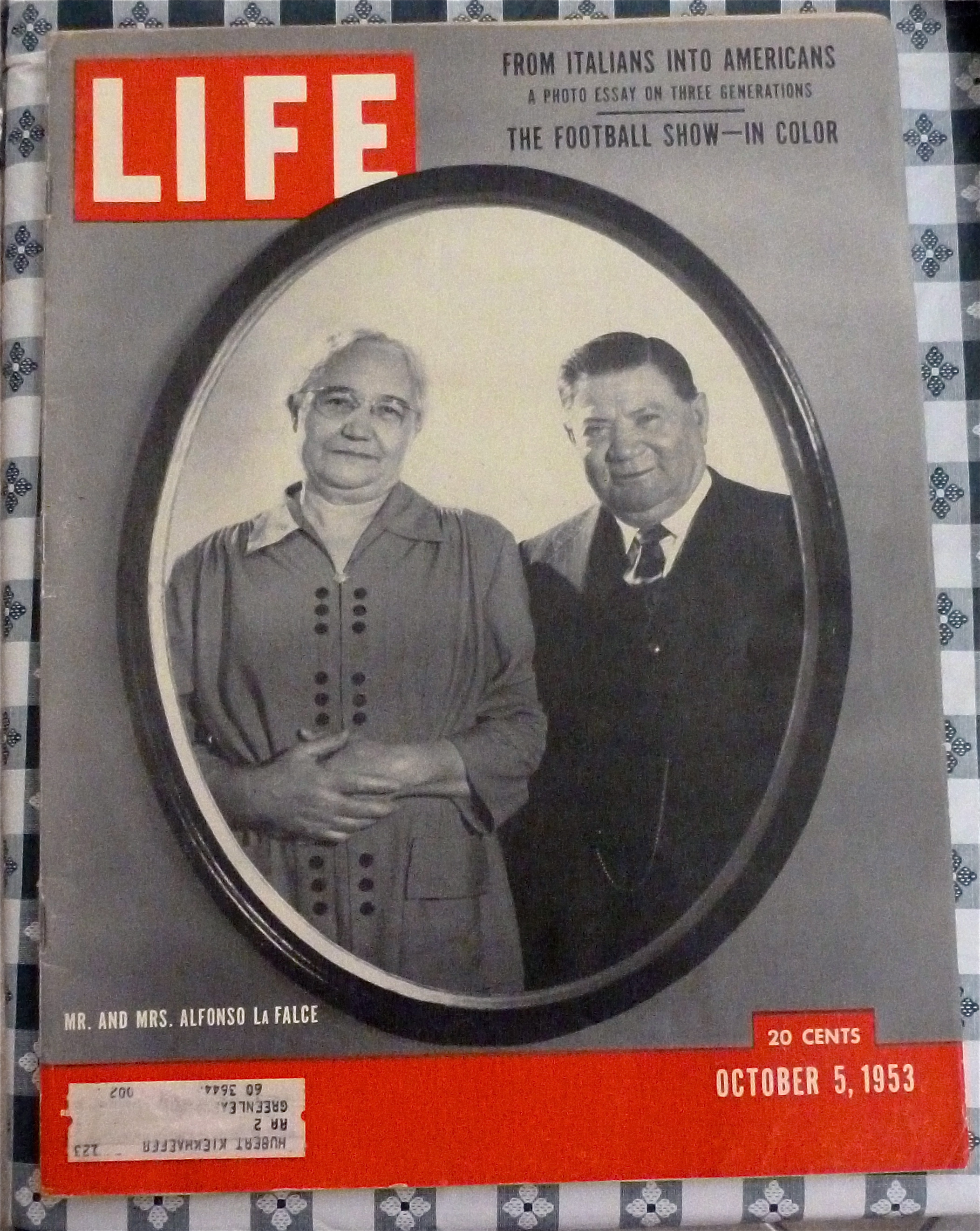 Life Magazine-October 5, 1953-Mr & Mrs Alfonso La Falce