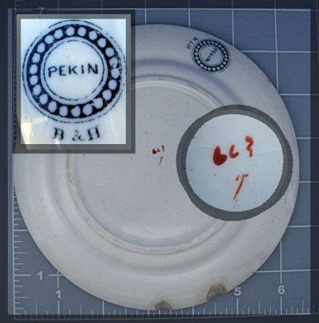 Oriental Chinoiserie B & H Plate