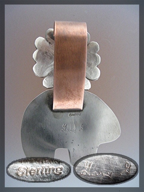 ROCKI GORMAN  Sterling Silver Turquoise Heart Bear