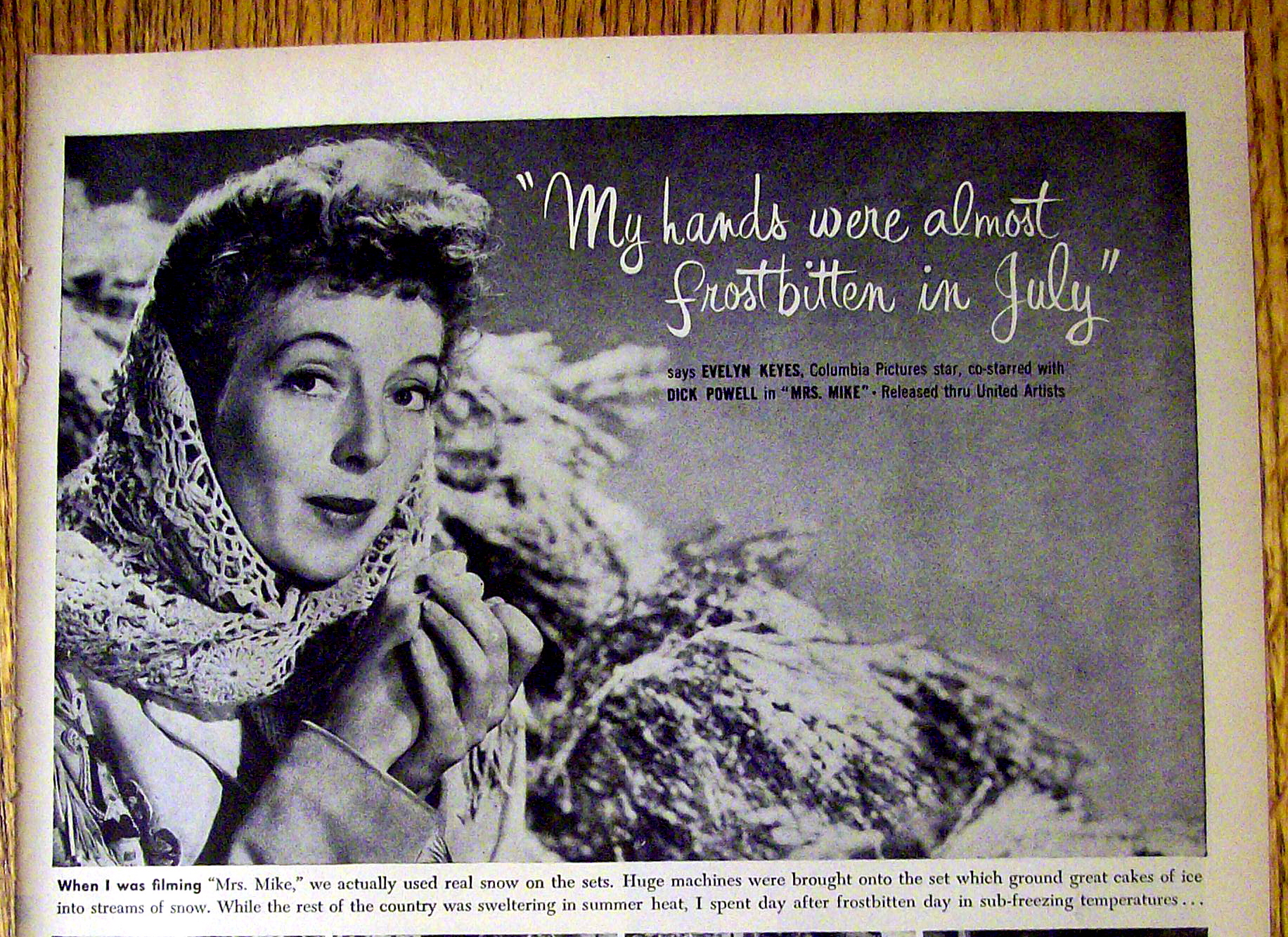 1949 Jergens Lotion with Evelyn Keyes in Mrs. Mike