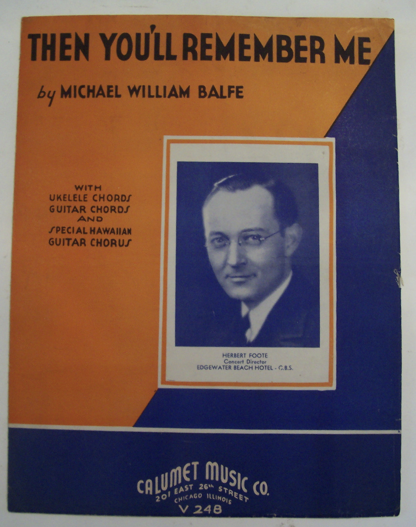 Sheet Music For 1935 Then You'll Remember Me