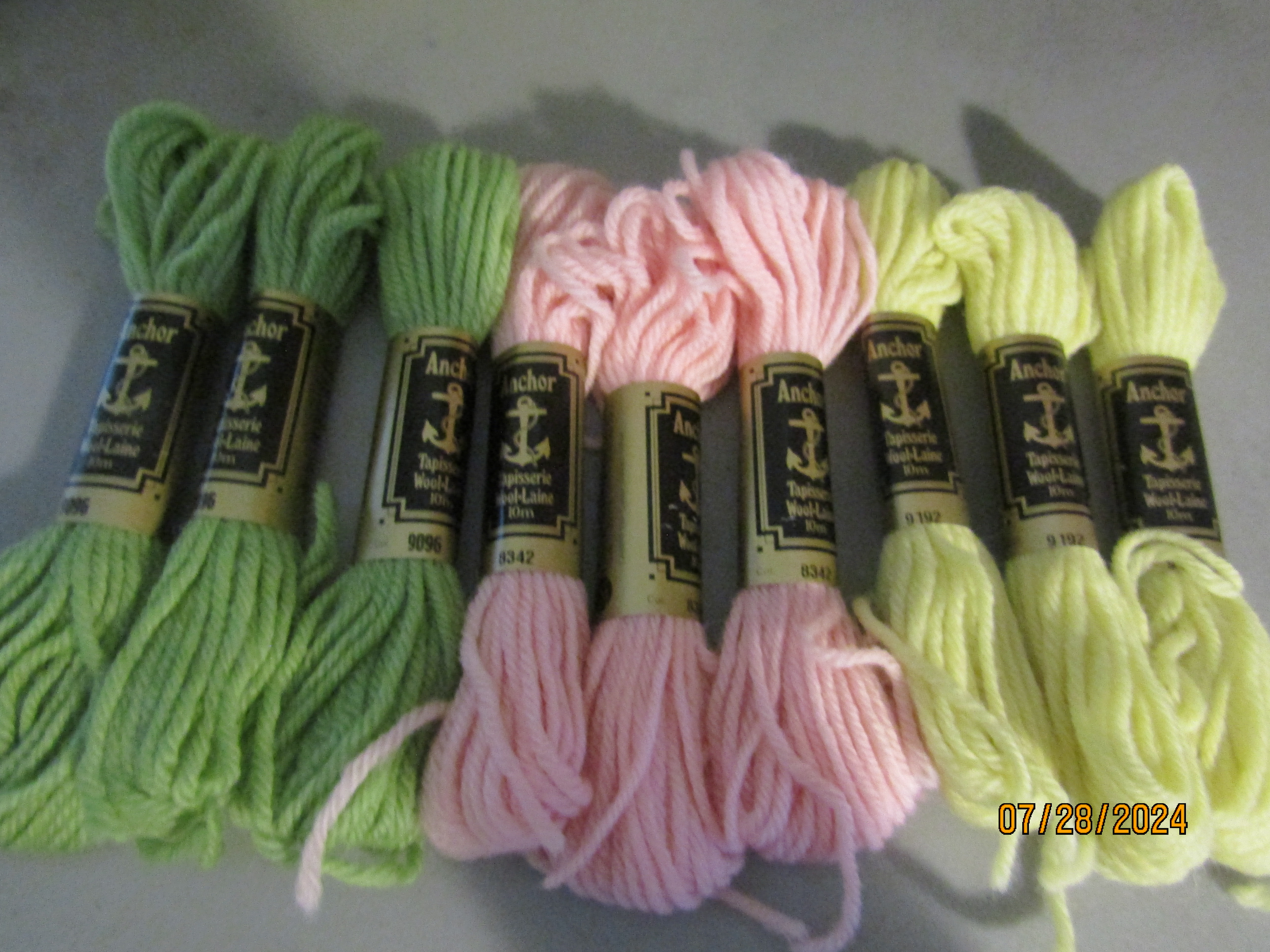 Vintage Plastic Canvas Various Coats Anchor Yarn Lot 8