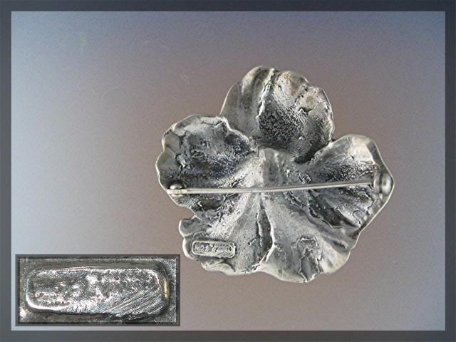 CINI Sterling Silver Hibiscus Flower Brooch
