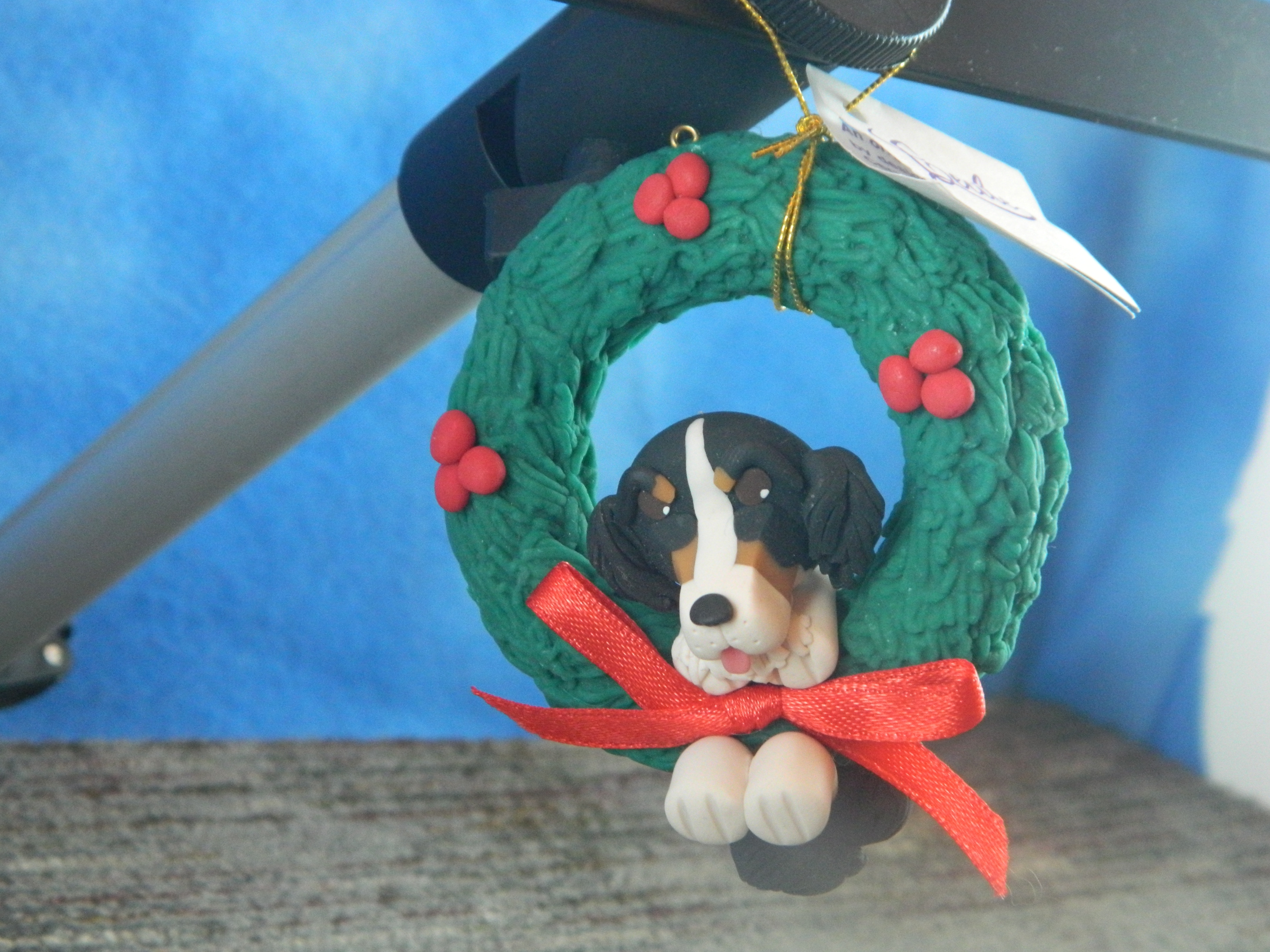 Cecile Bernese Mt Dog Ornament