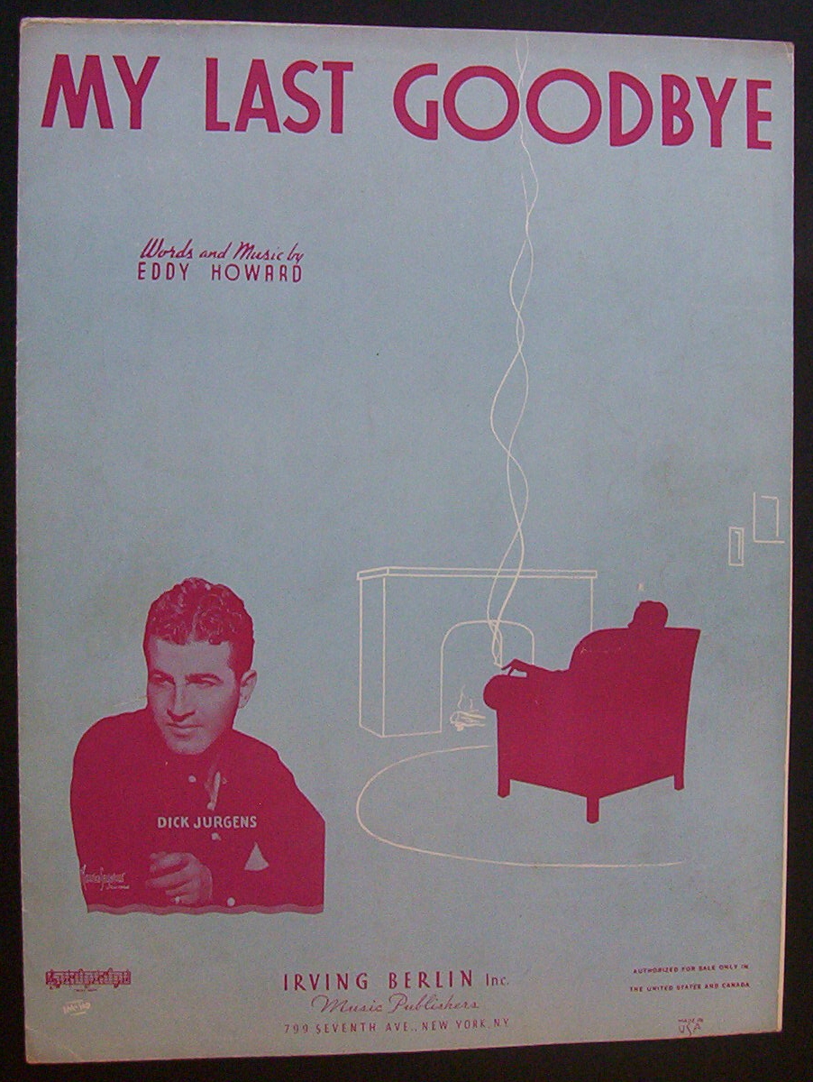 Sheet Music For 1939 My Last Goodbye
