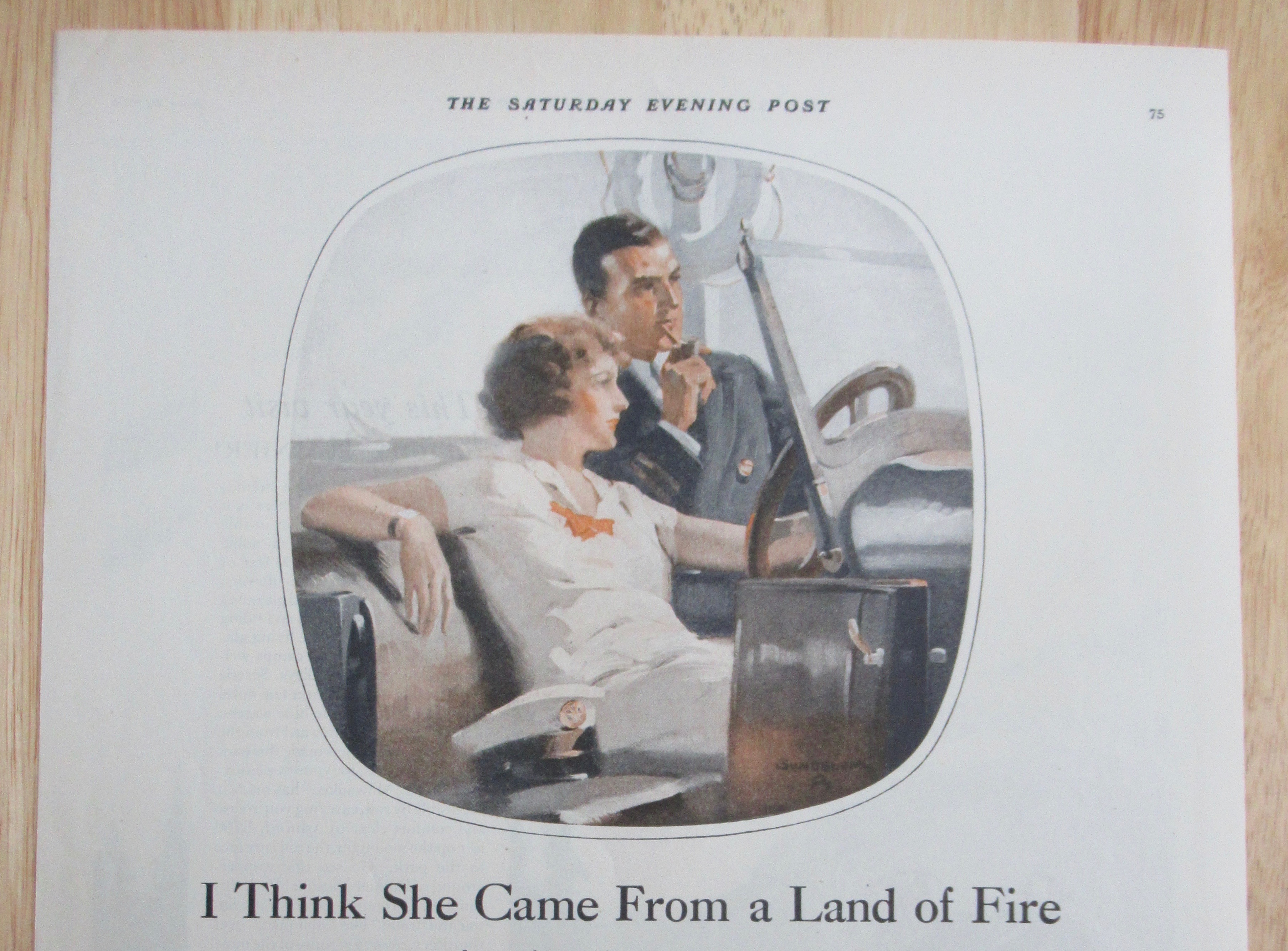 1924 Jordan Automobile with Man & Woman in Car