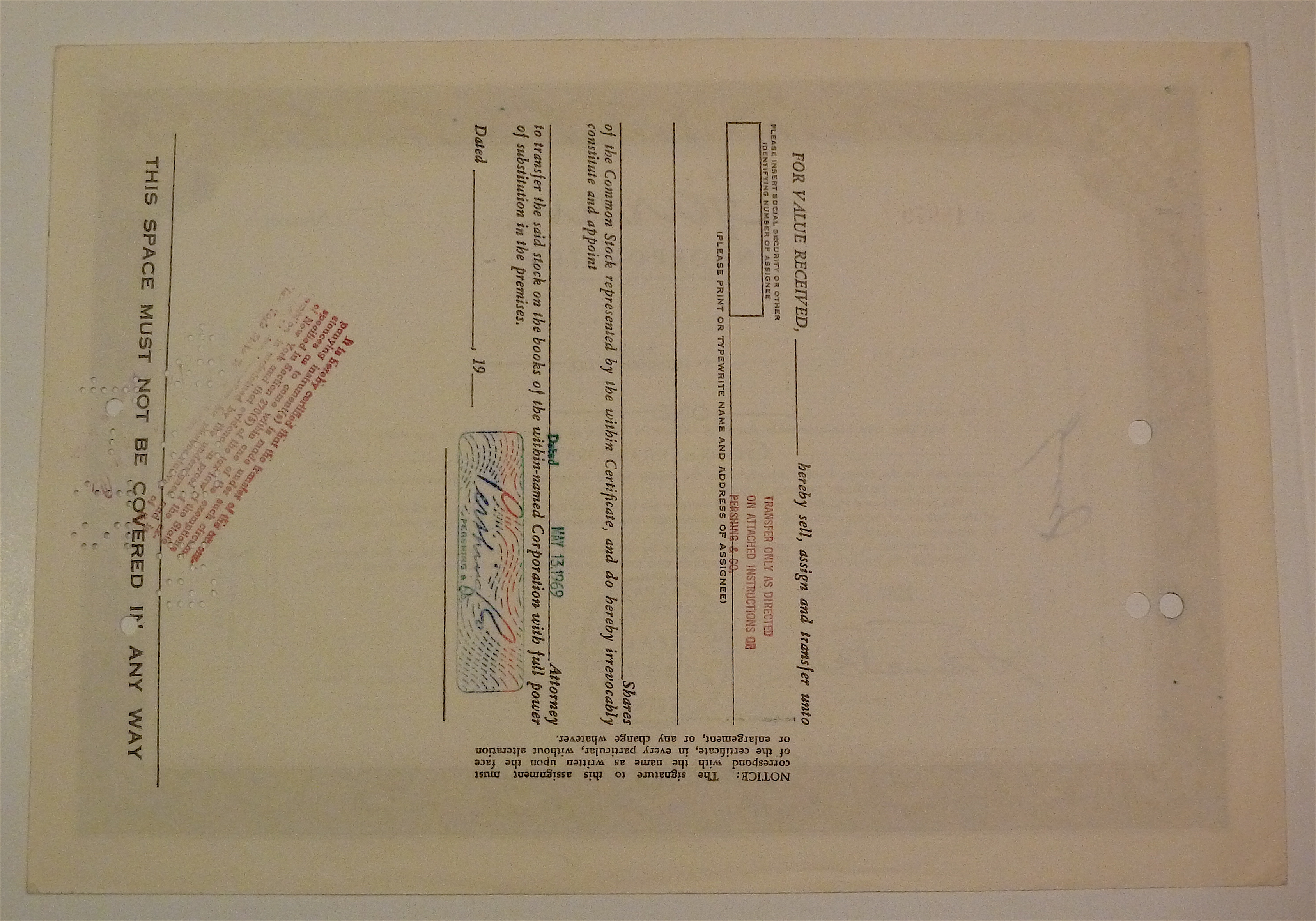 1969 Garan Inc. Stock Certificate