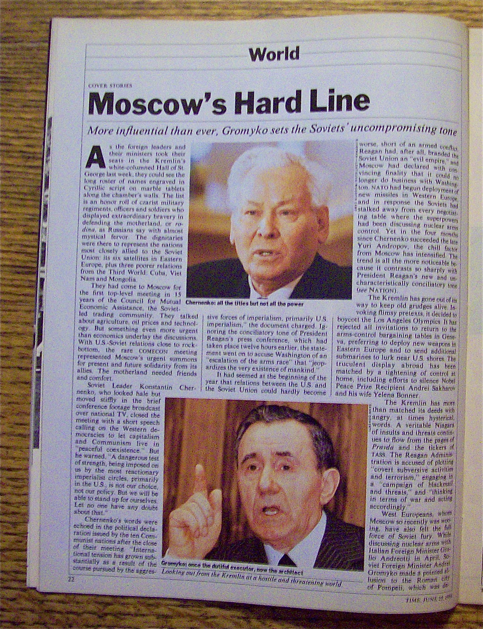Time Magazine-June 25, 1984-Andrei Gromyko