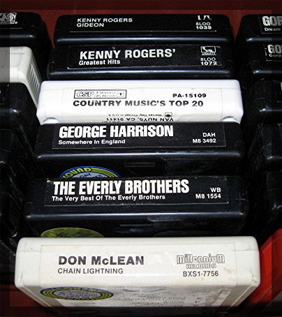 8-track tape cartridges, 23 with case, Nelson, Lichtfoo